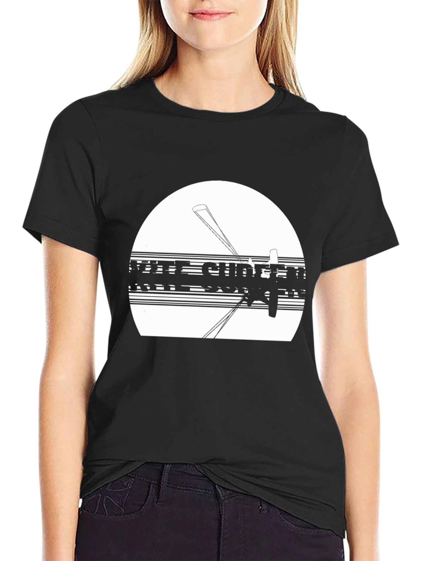 Kite Surfing Black T-Shirt for Men