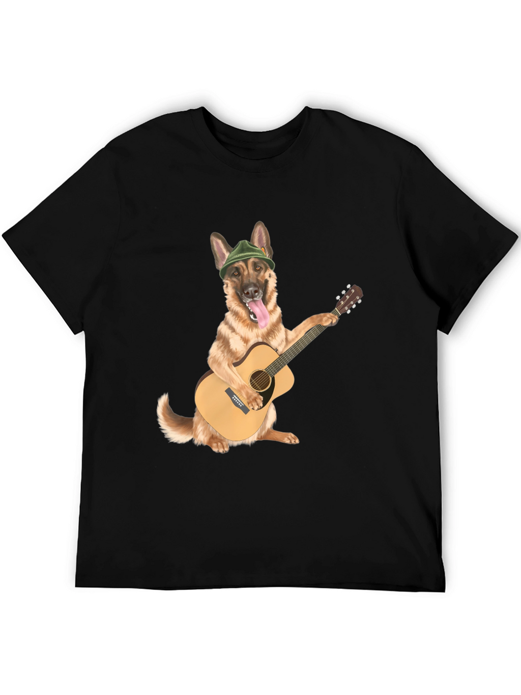 Dog Playing Guitar Graphic Tee