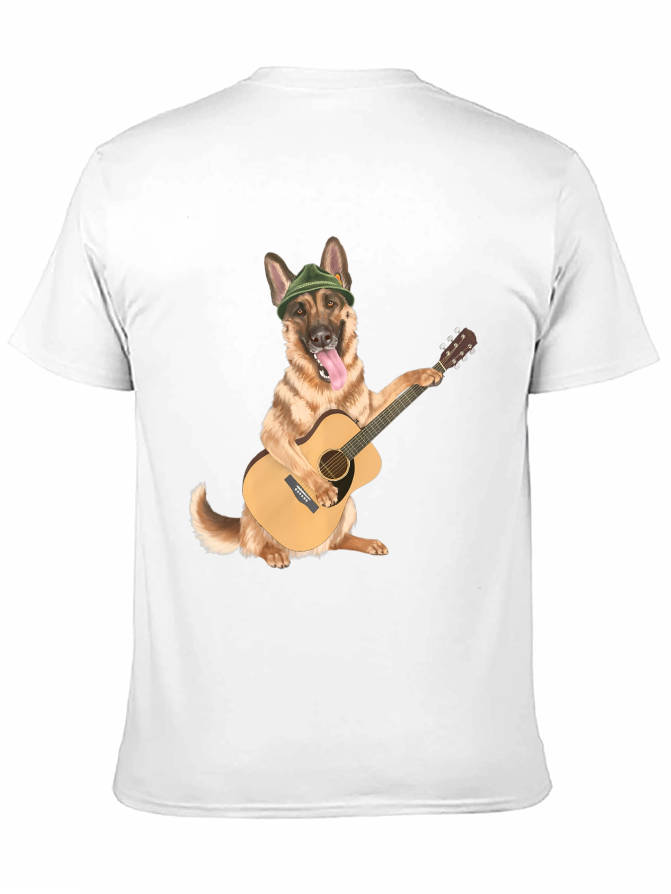 Dog Playing Guitar Graphic Tee