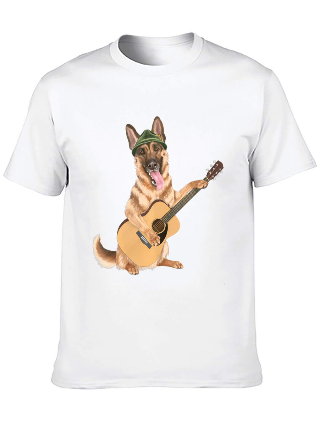 Dog Playing Guitar Graphic Tee
