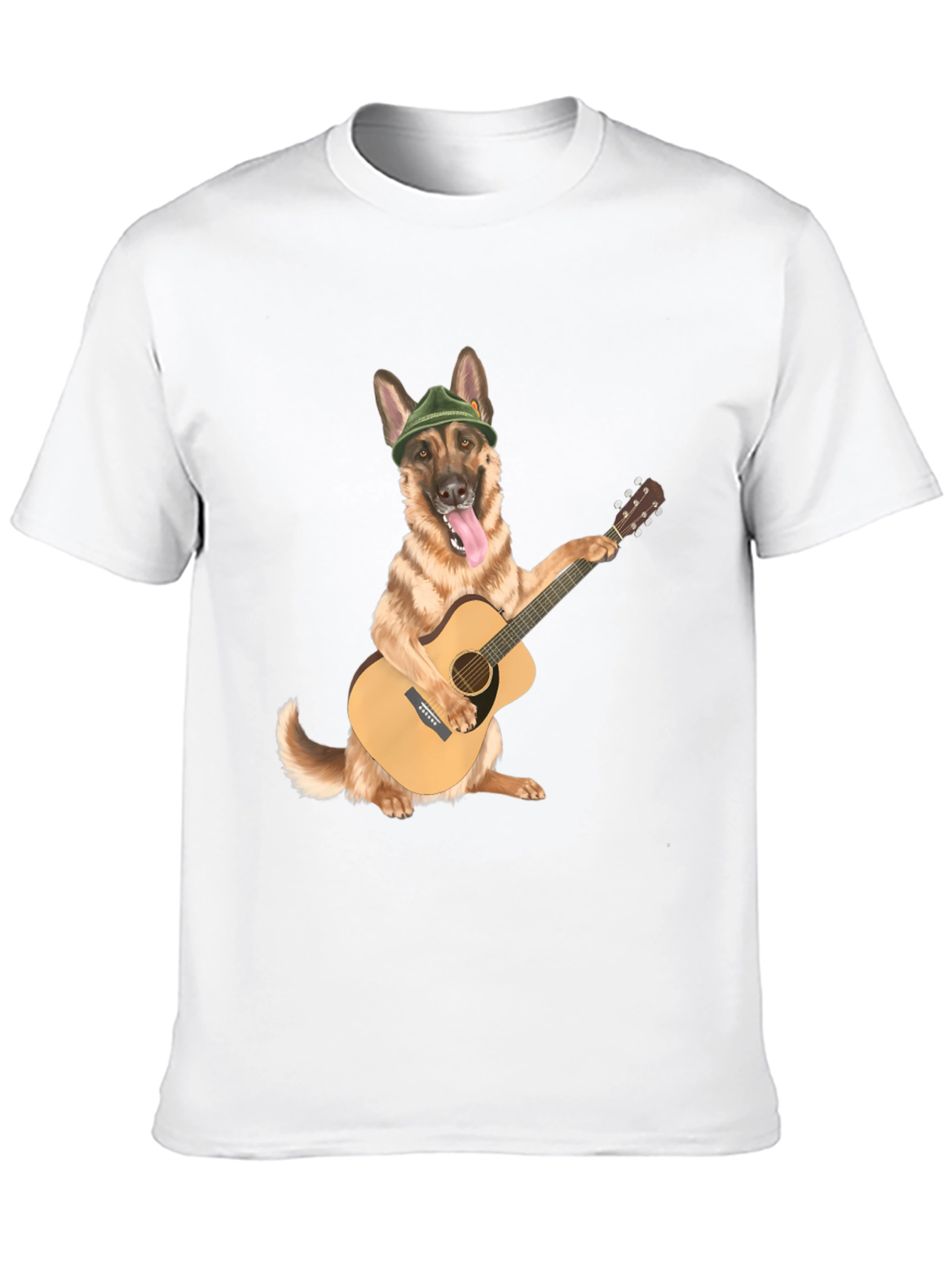 Dog Playing Guitar Graphic Tee