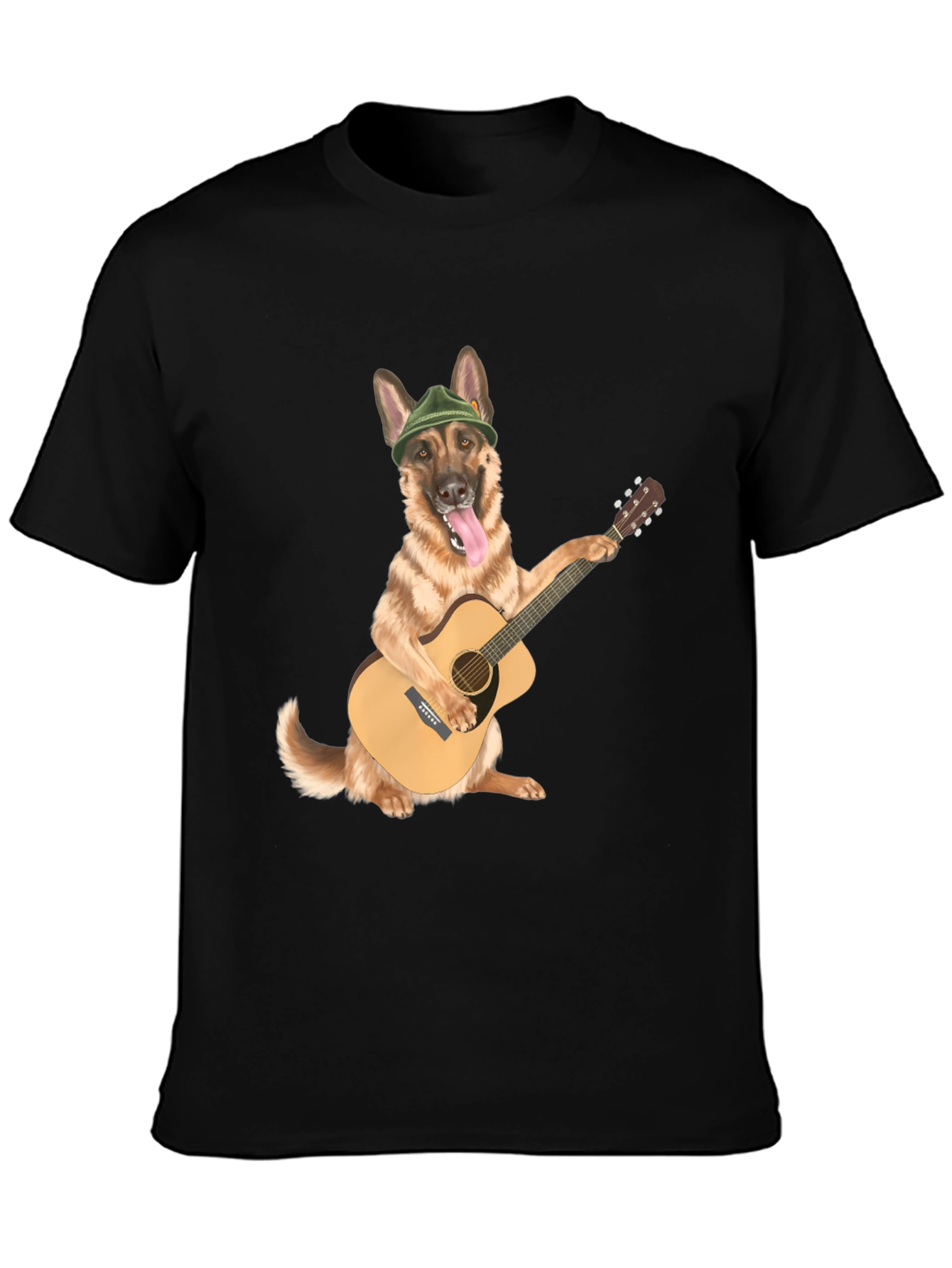 Dog Playing Guitar Graphic Tee