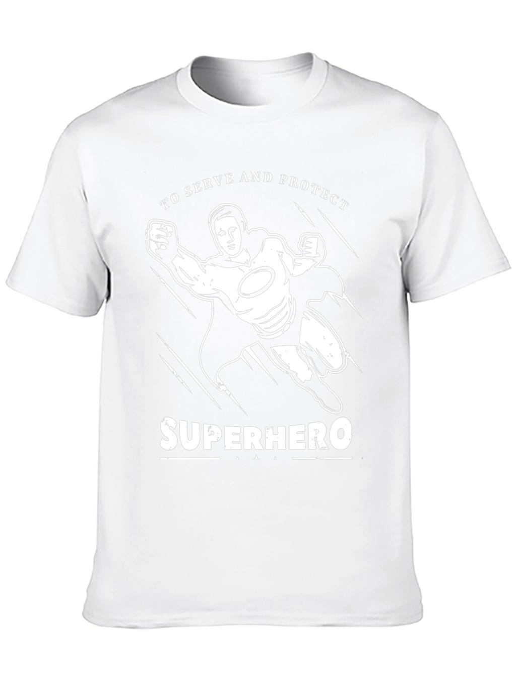 Superhero To Serve and Protect Black Graphic T-Shirt