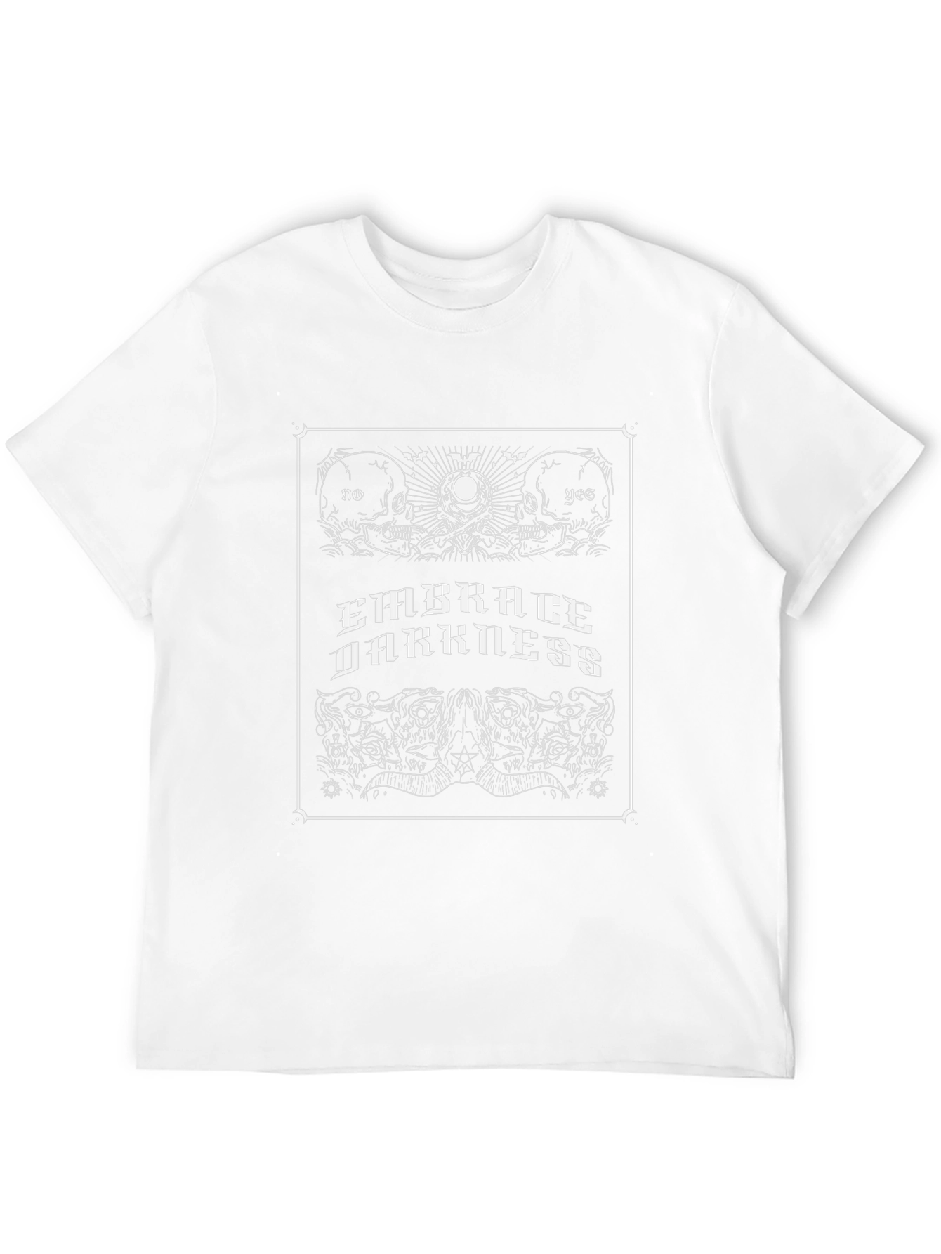 Embrace Darkness Graphic T-Shirt - Skull Design