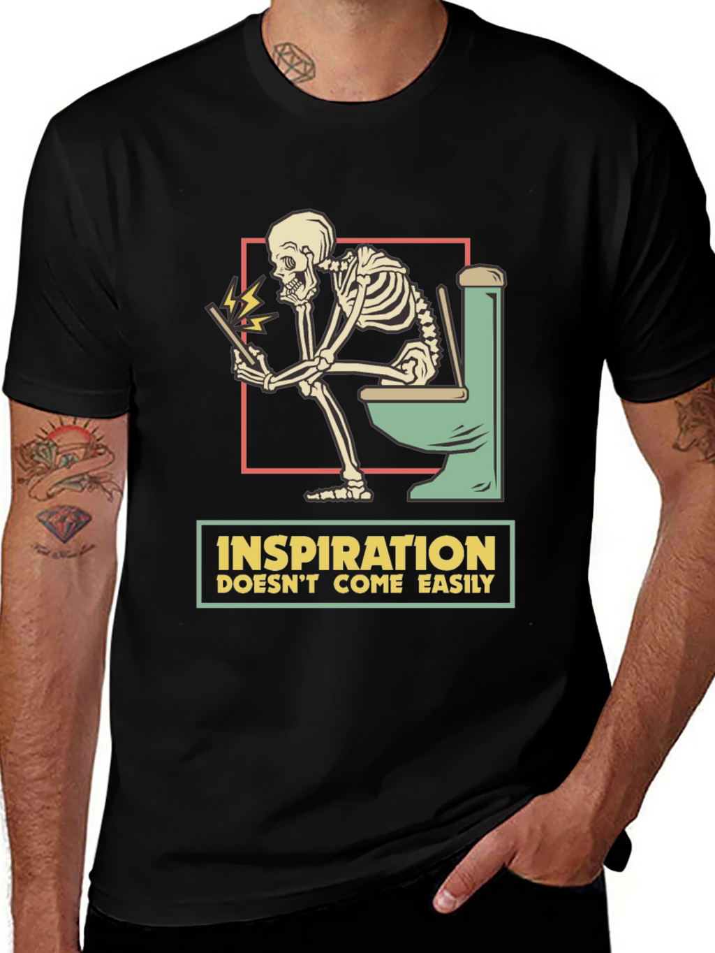 Inspiration Skeleton T-Shirt - Humor Tee