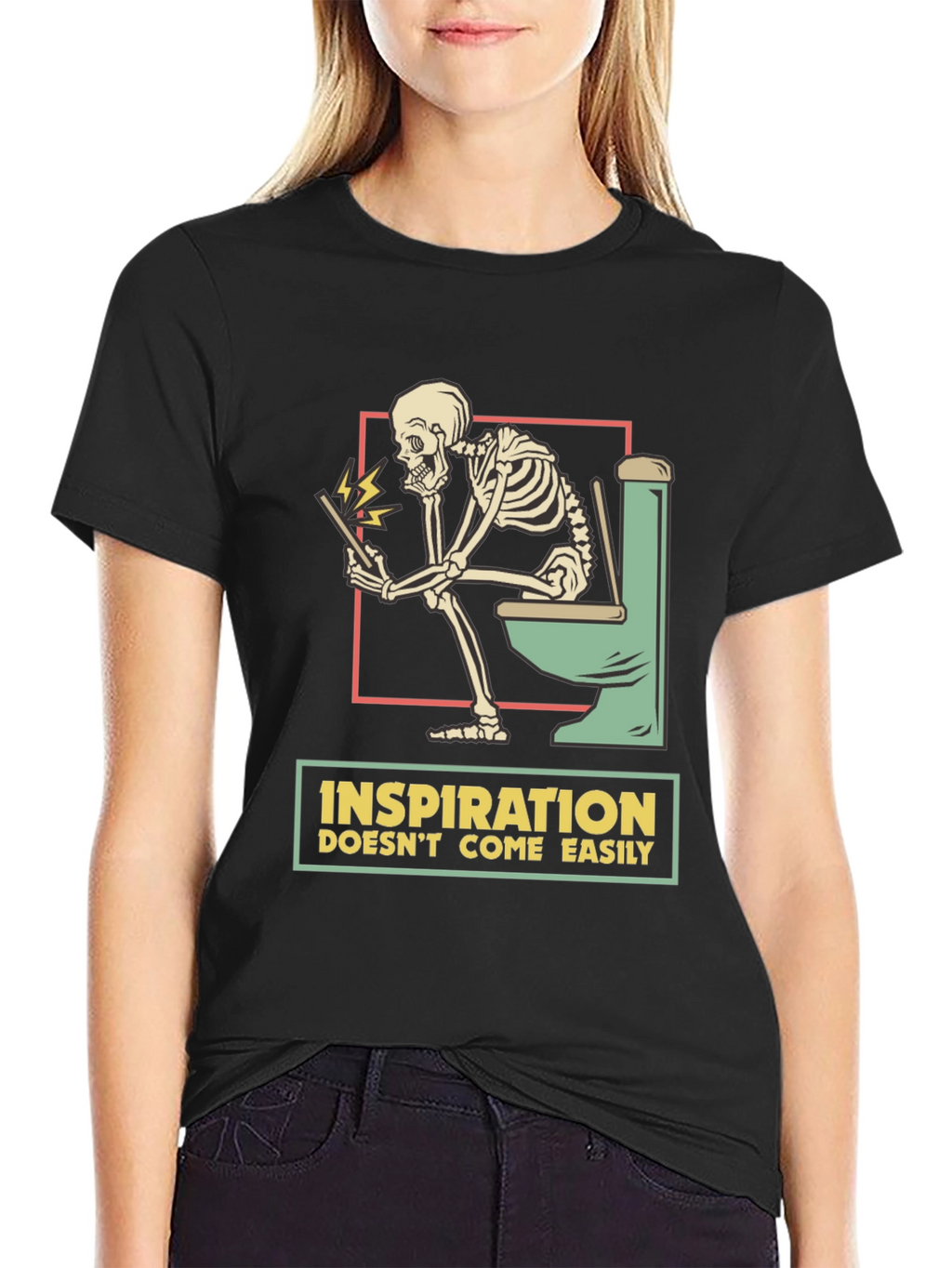 Inspiration Skeleton T-Shirt - Humor Tee