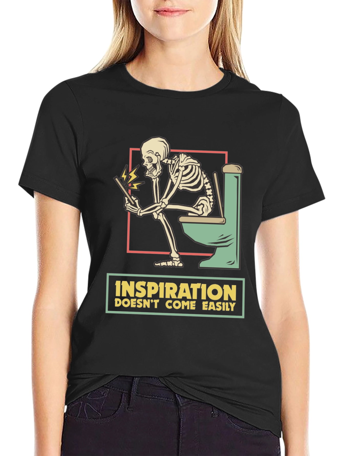 Inspiration Skeleton T-Shirt - Humor Tee