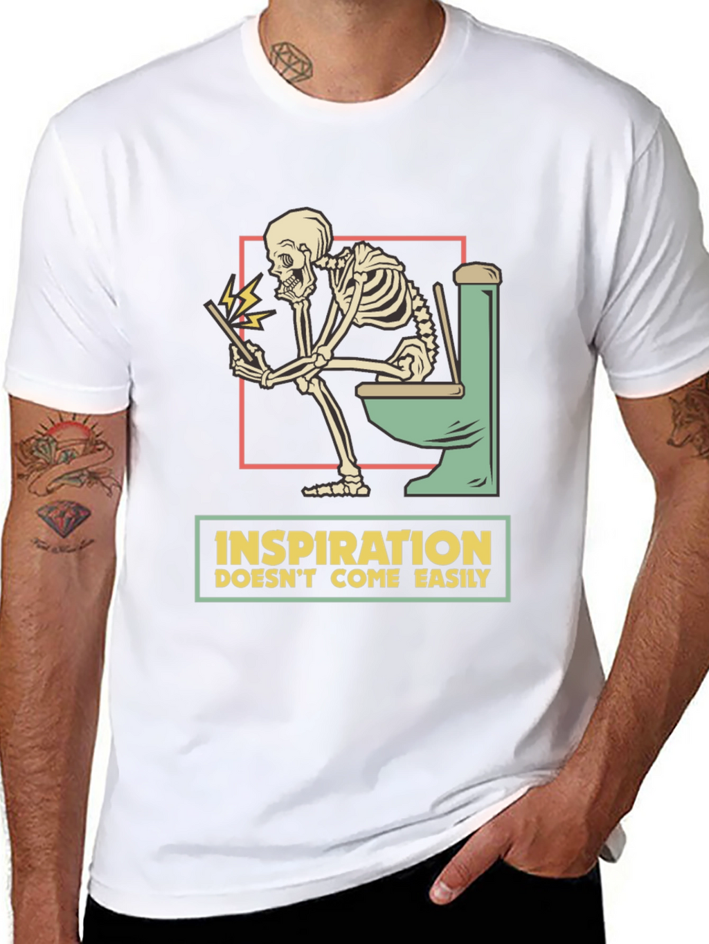 Inspiration Skeleton T-Shirt - Humor Tee