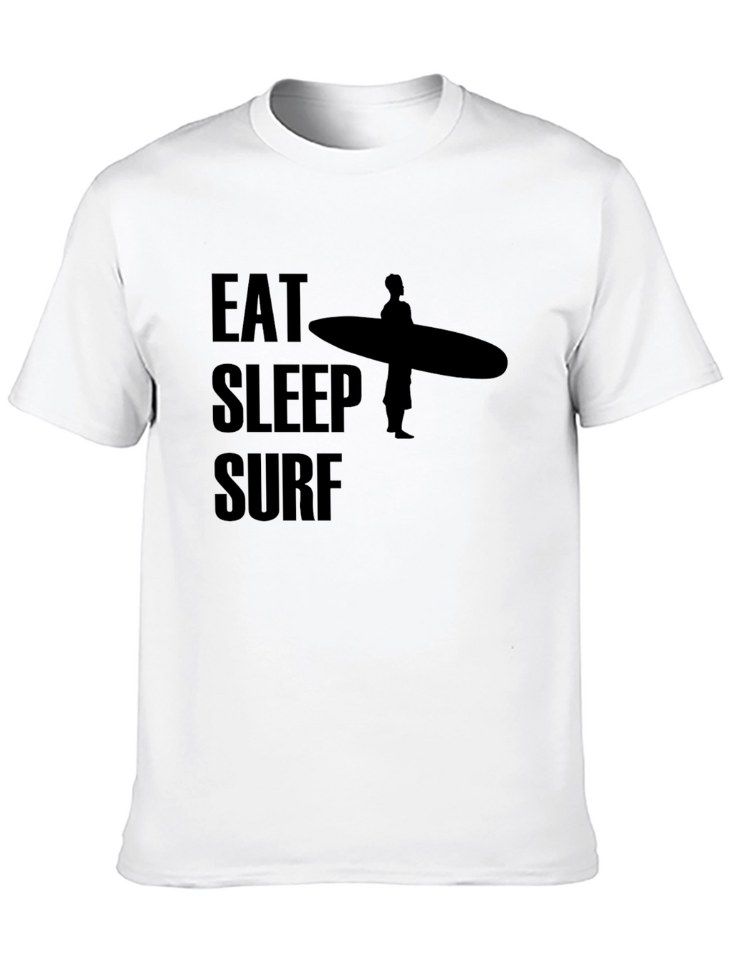Eat Sleep Surf Black Graphic T-Shirt