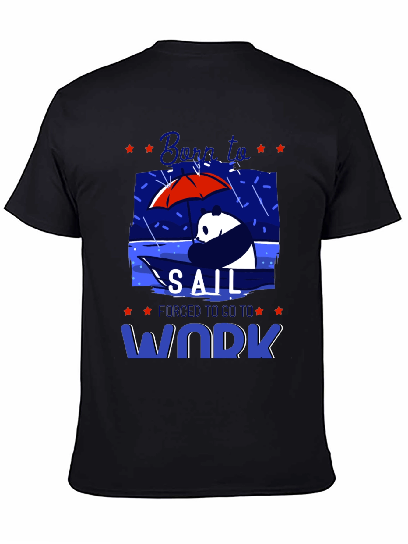 Born to Sail T-Shirt Panda Graphic Tee