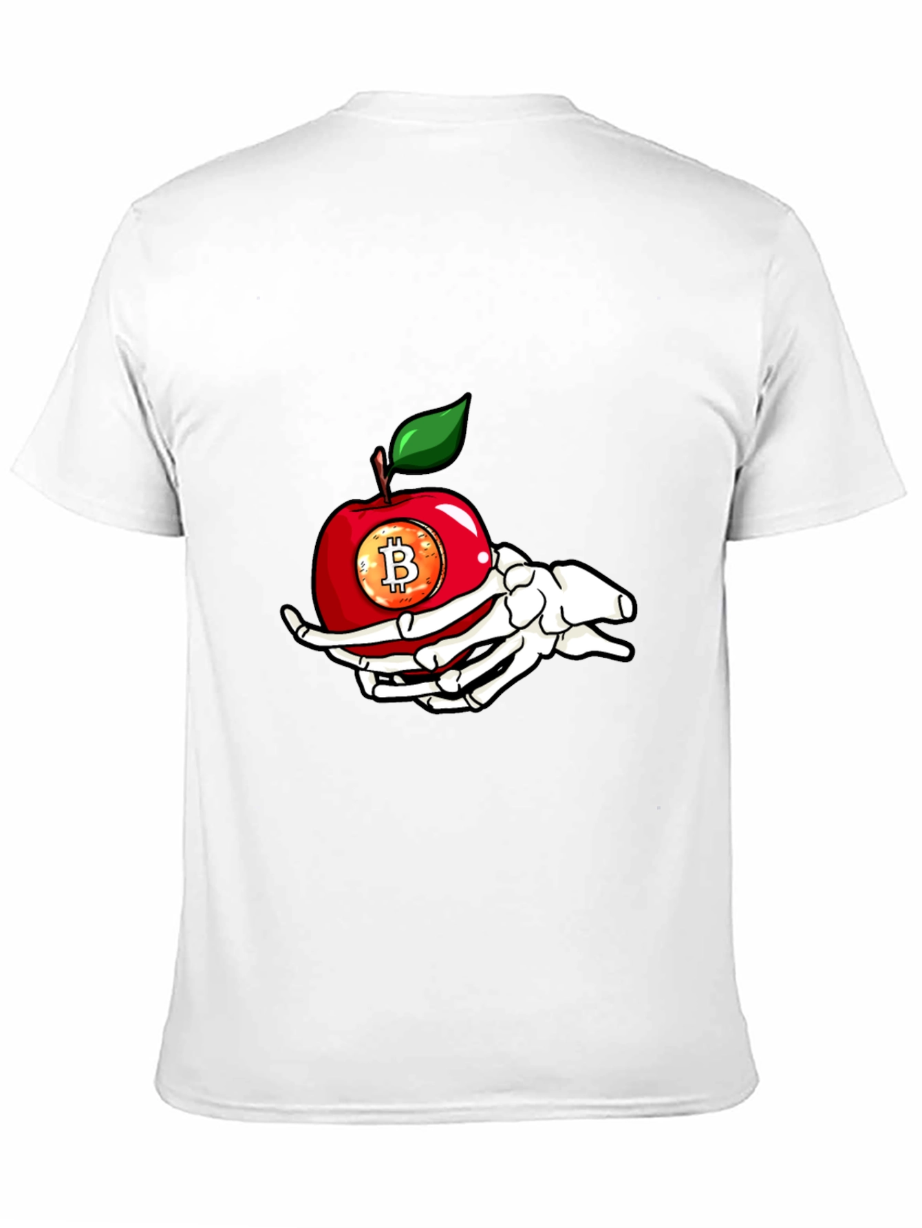 Bitcoin Apple Skeleton Hand T-Shirt