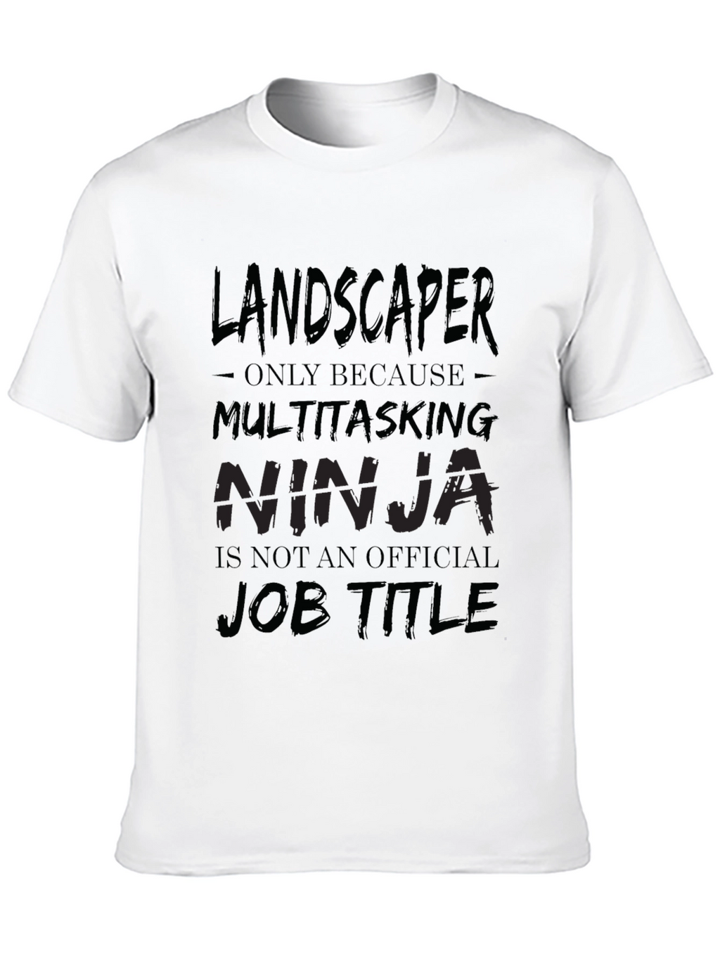 Landscaper Ninja Black Cotton T-Shirt