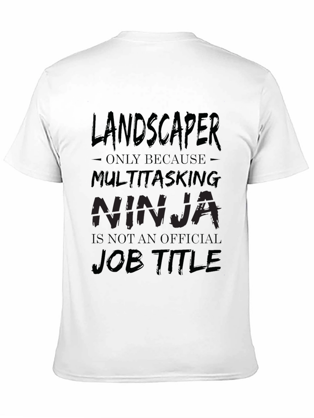 Landscaper Ninja Black Cotton T-Shirt
