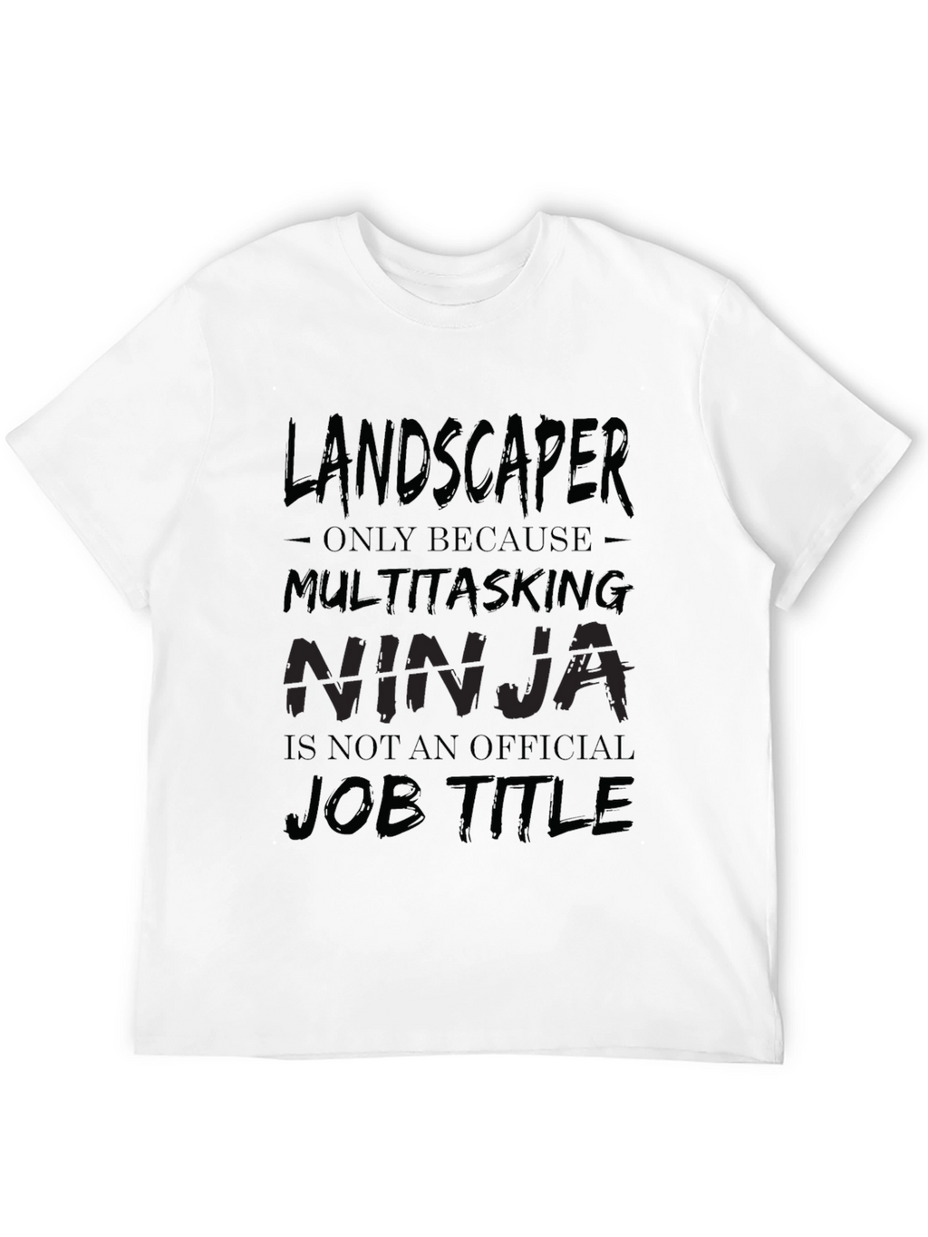 Landscaper Ninja Black Cotton T-Shirt