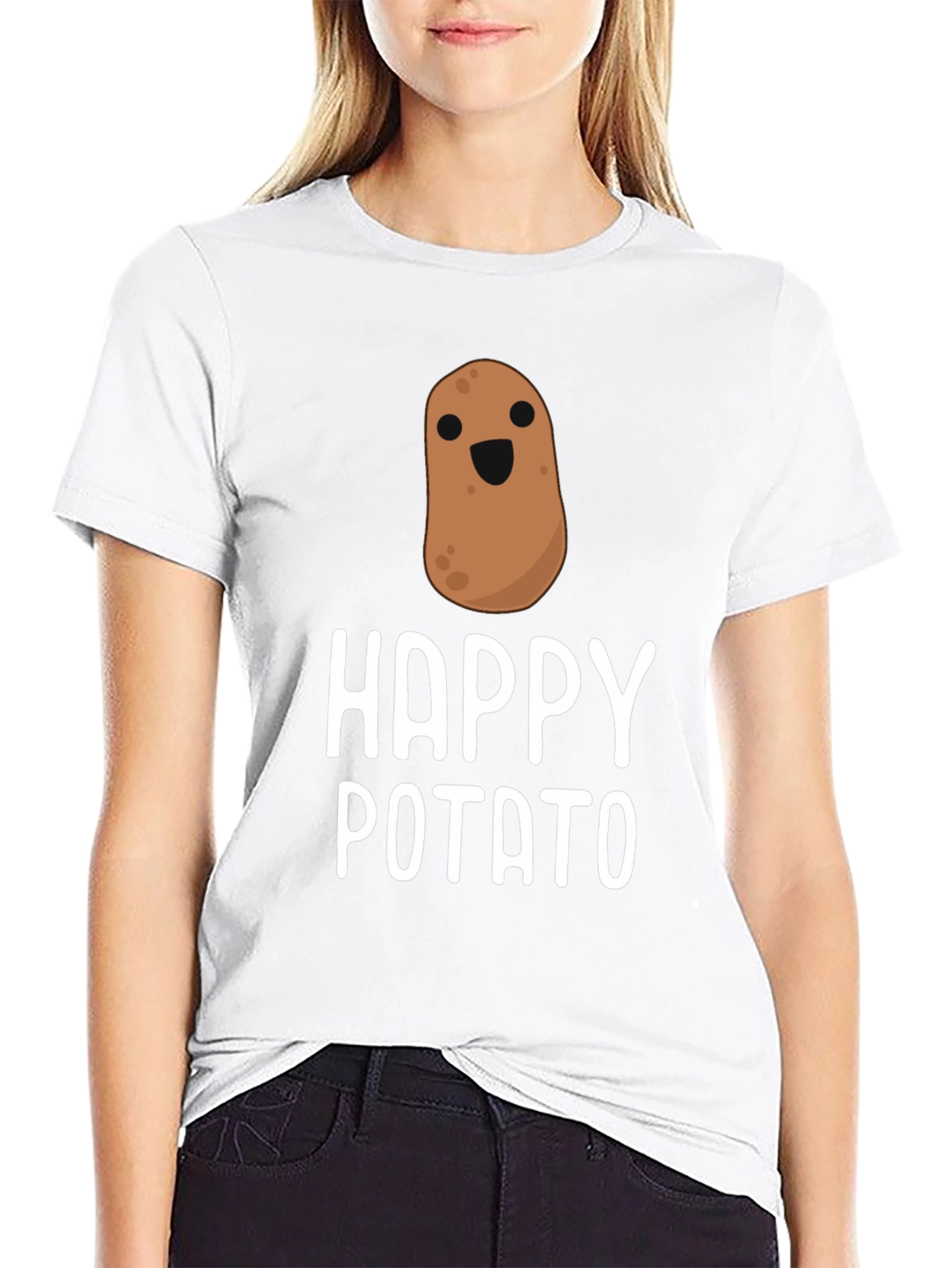 Happy Potato Graphic Tee - Unisex Funny T-Shirt