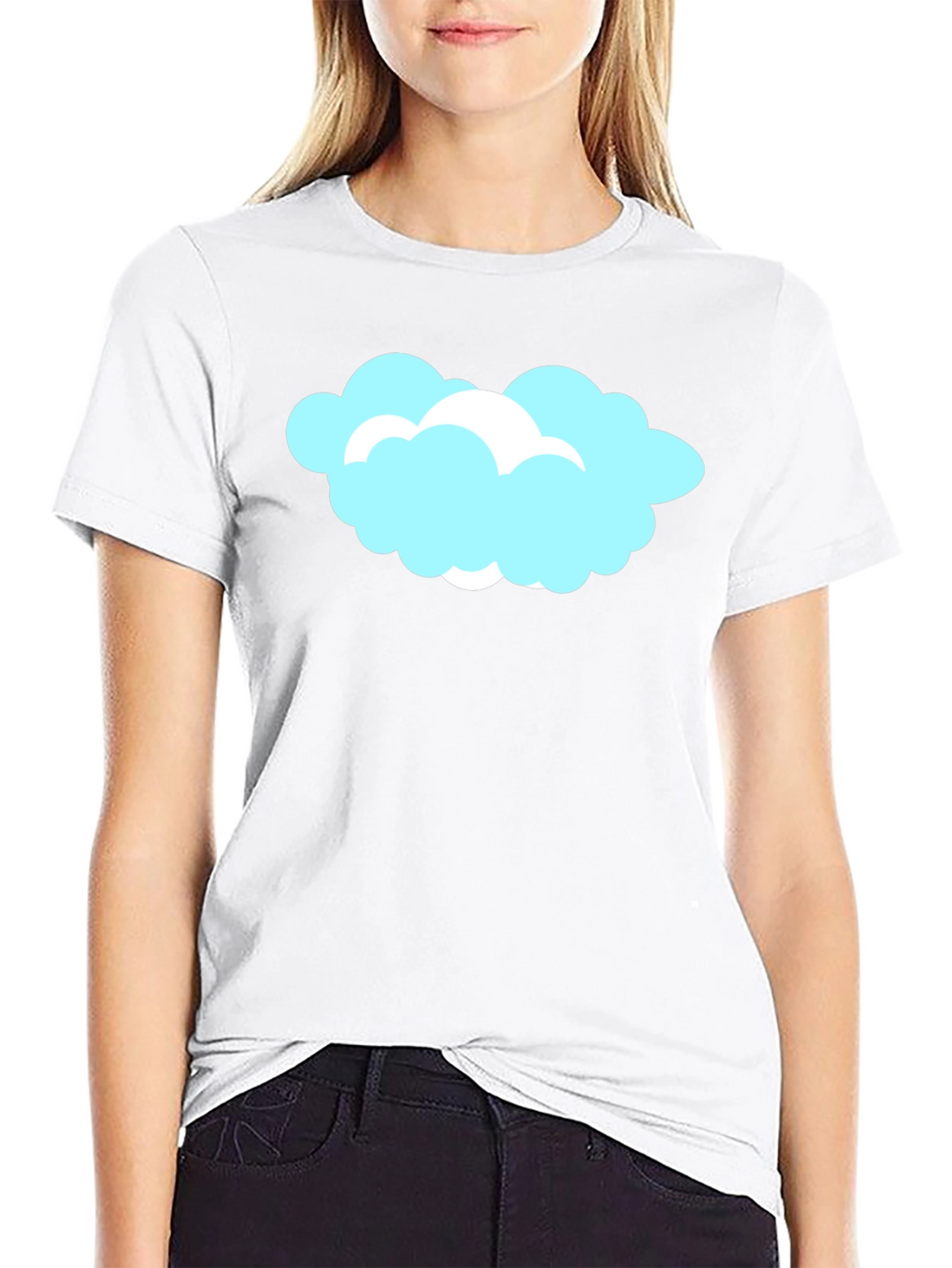 Cloud Graphic Black T-Shirt Soft Cotton Tee