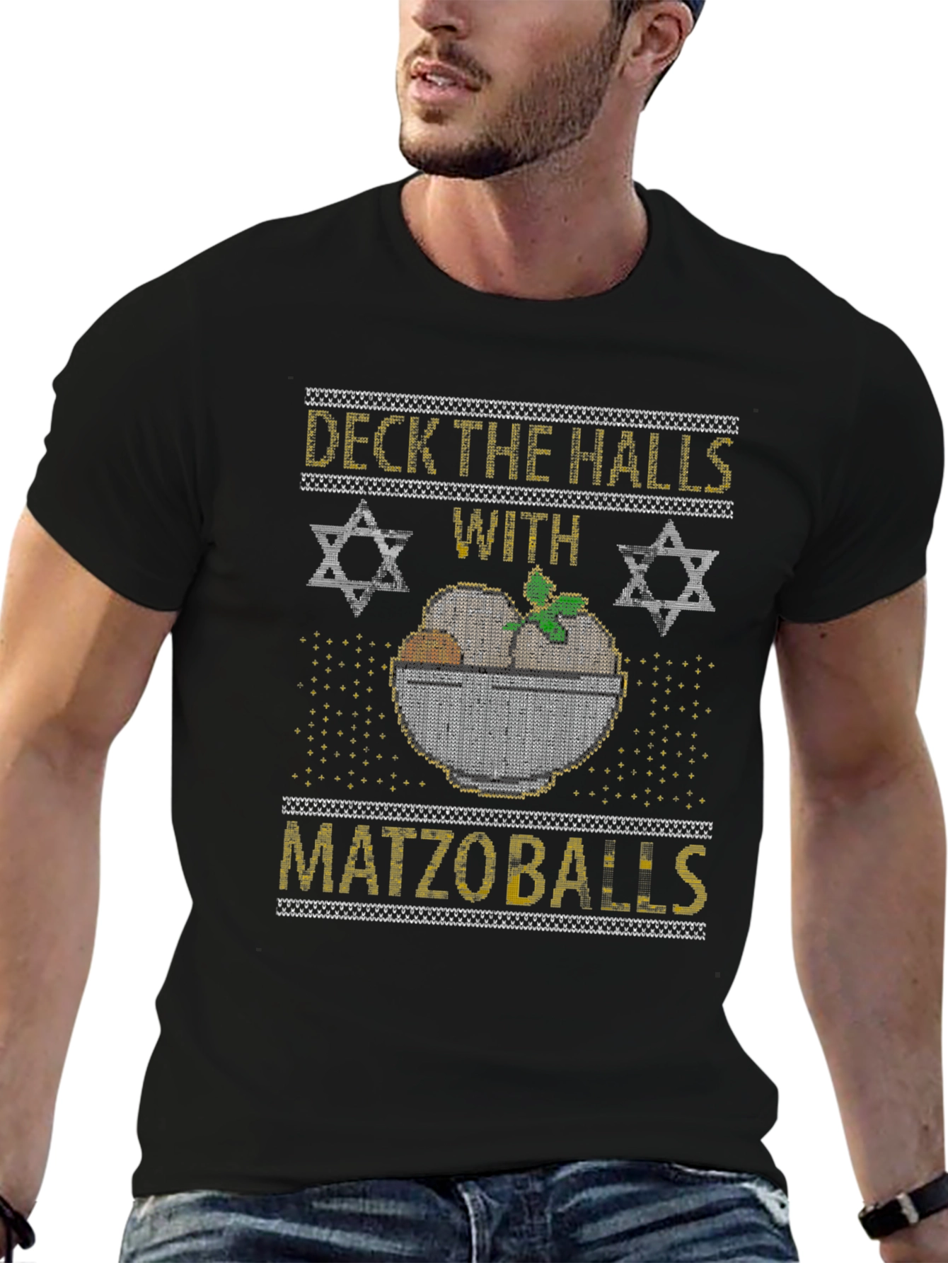 Deck The Halls With Matzoballs Hanukkah T-Shirt