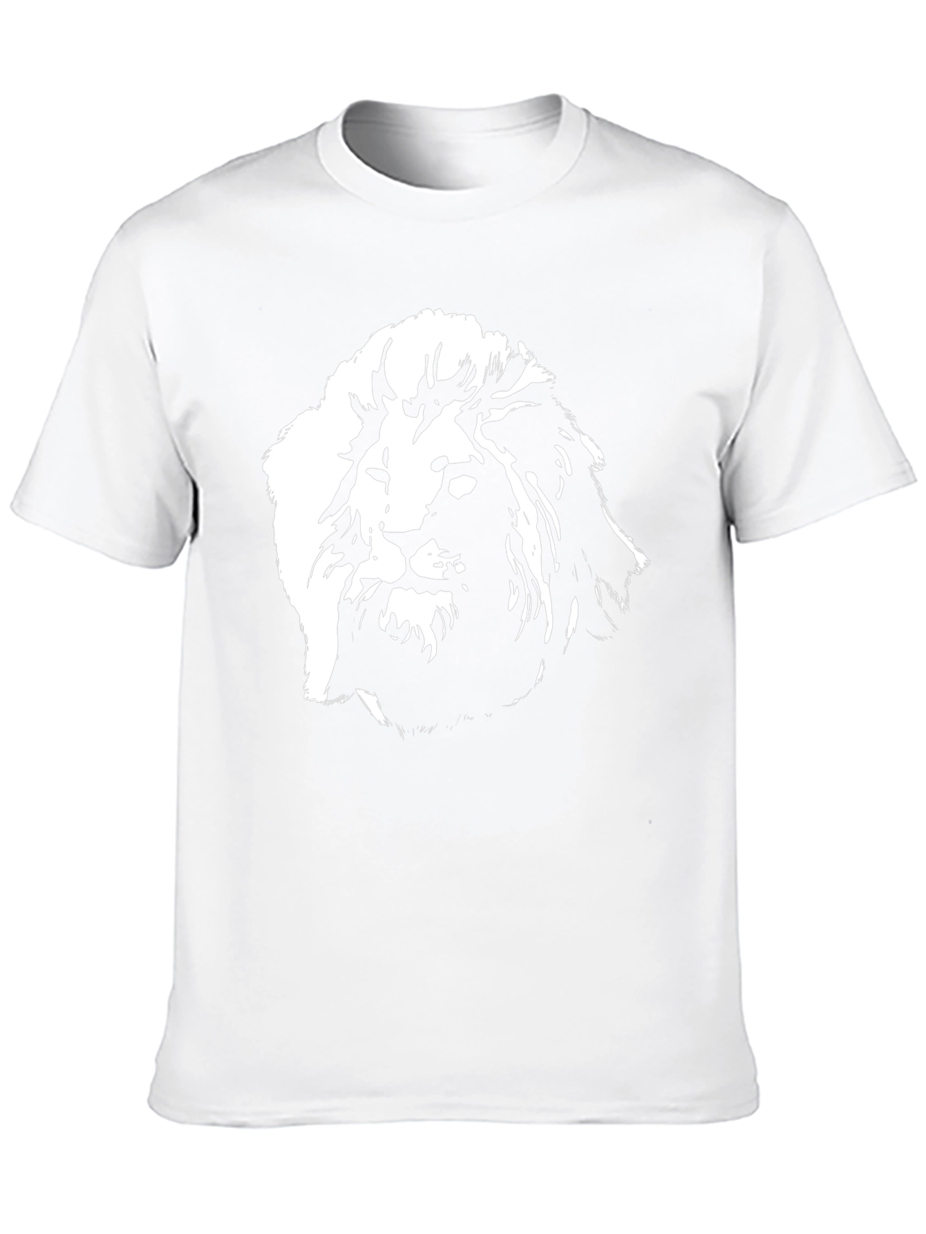 Lion Graphic Tee - Black Cotton Blend T-Shirt