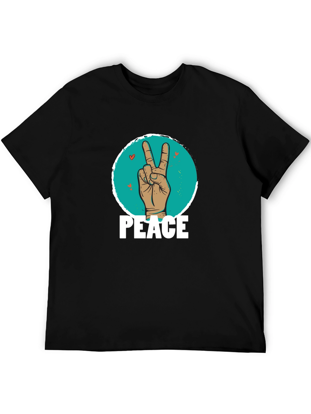 Peace Sign Hand Graphic T-Shirt