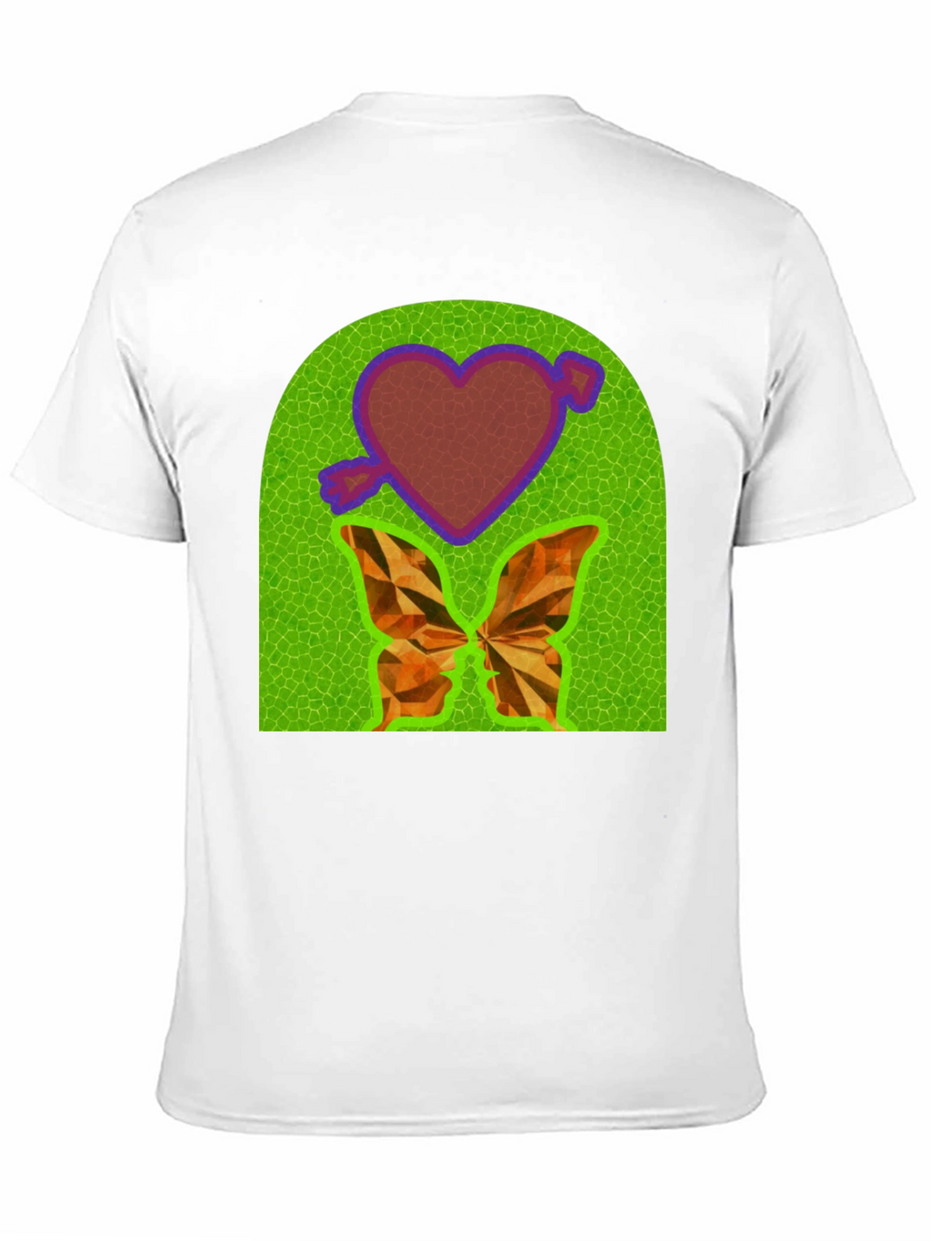 Heart & Butterfly Graphic Tee - Unique Design T-Shirt