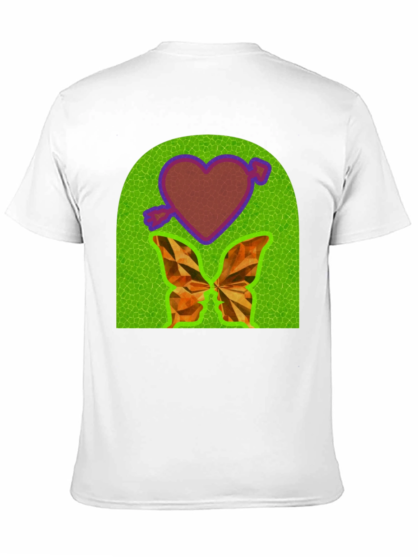 Heart & Butterfly Graphic Tee - Unique Design T-Shirt