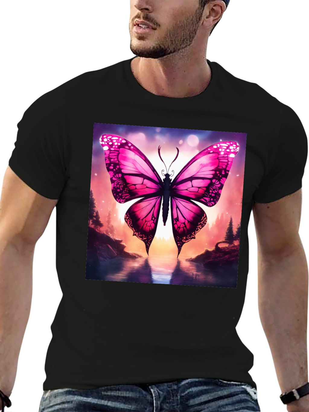 Butterfly Graphic T-Shirt - Nature Inspired Design