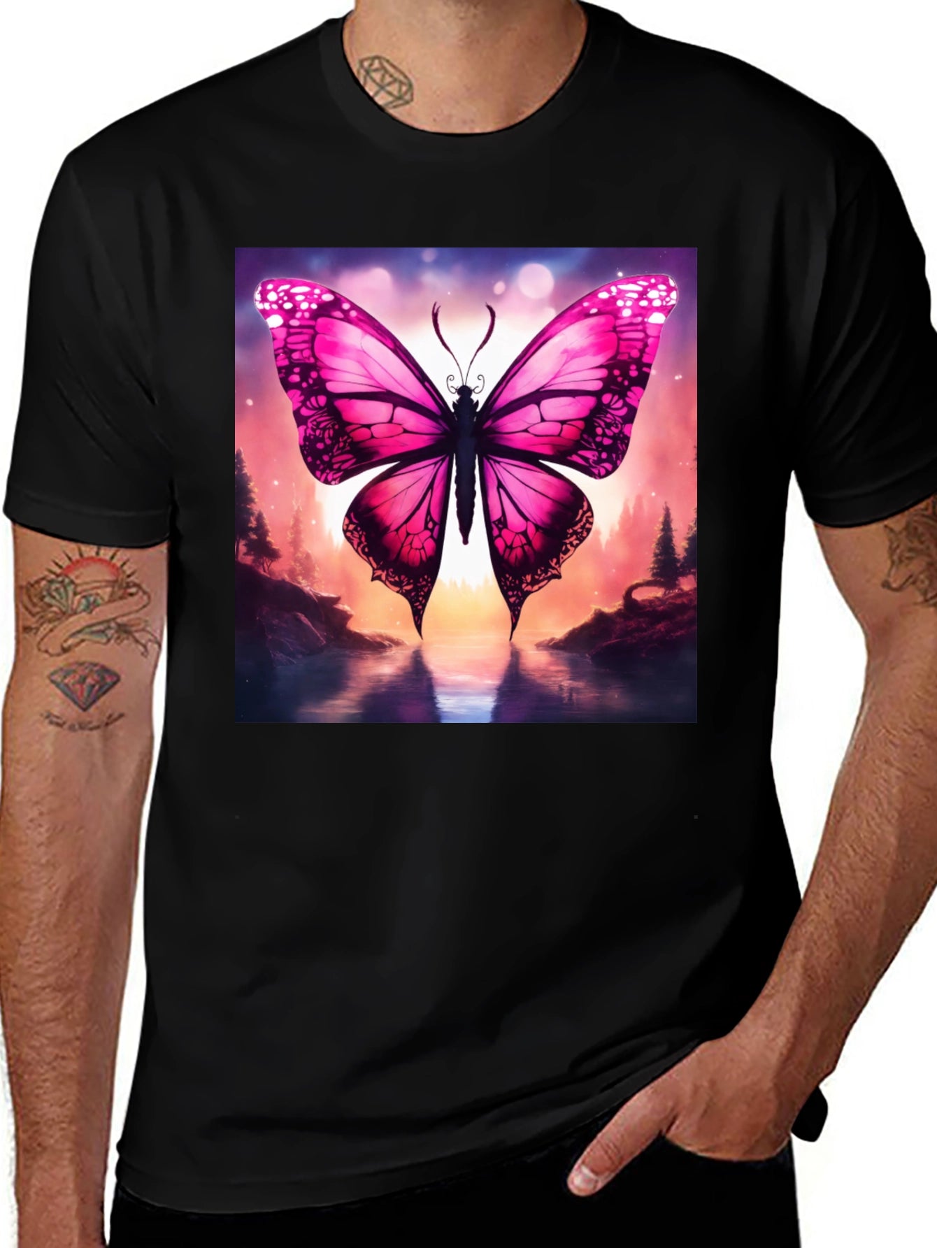 Butterfly Graphic T-Shirt - Nature Inspired Design