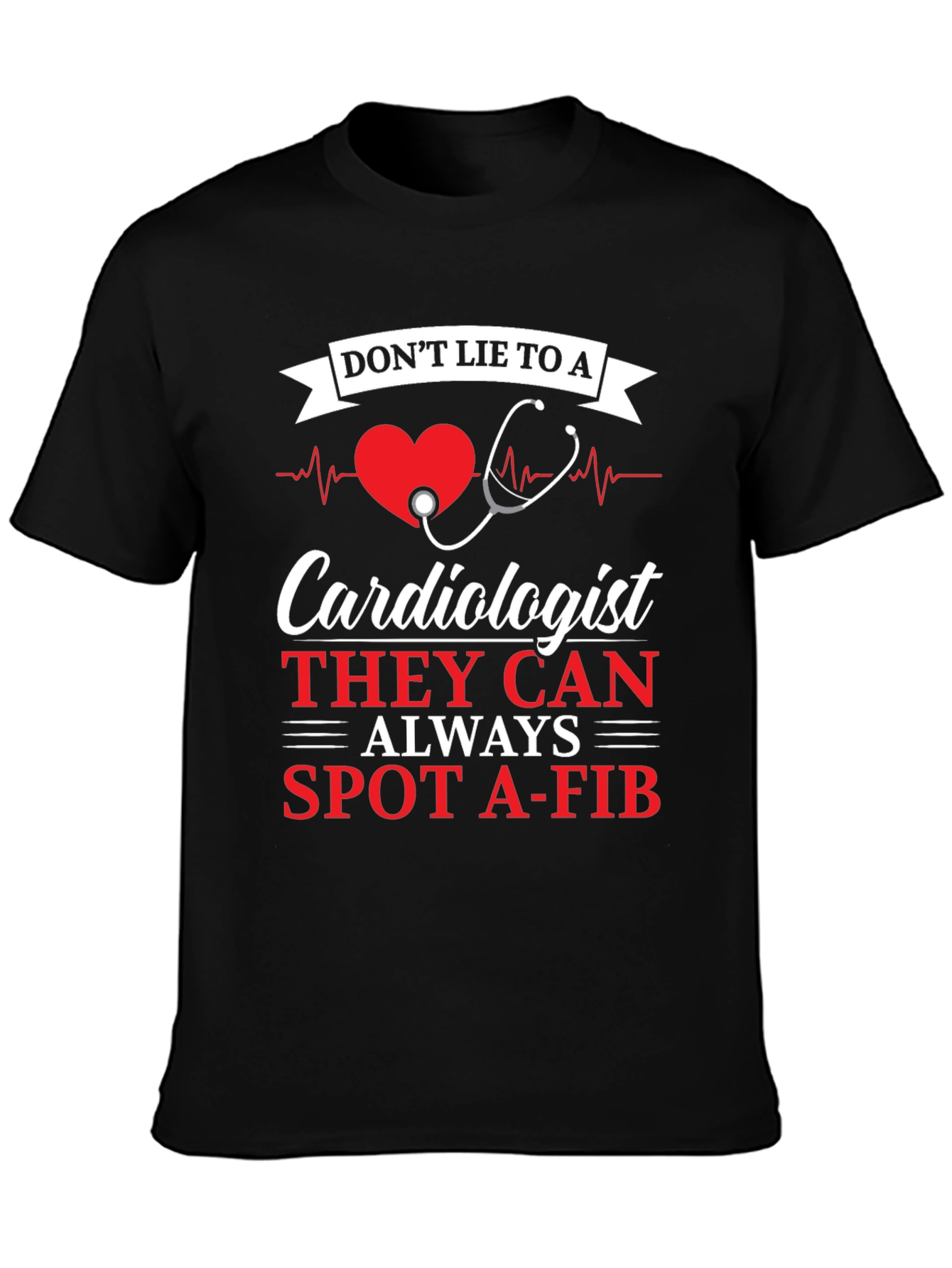 Cardiologist Spot A-Fib Graphic Tee