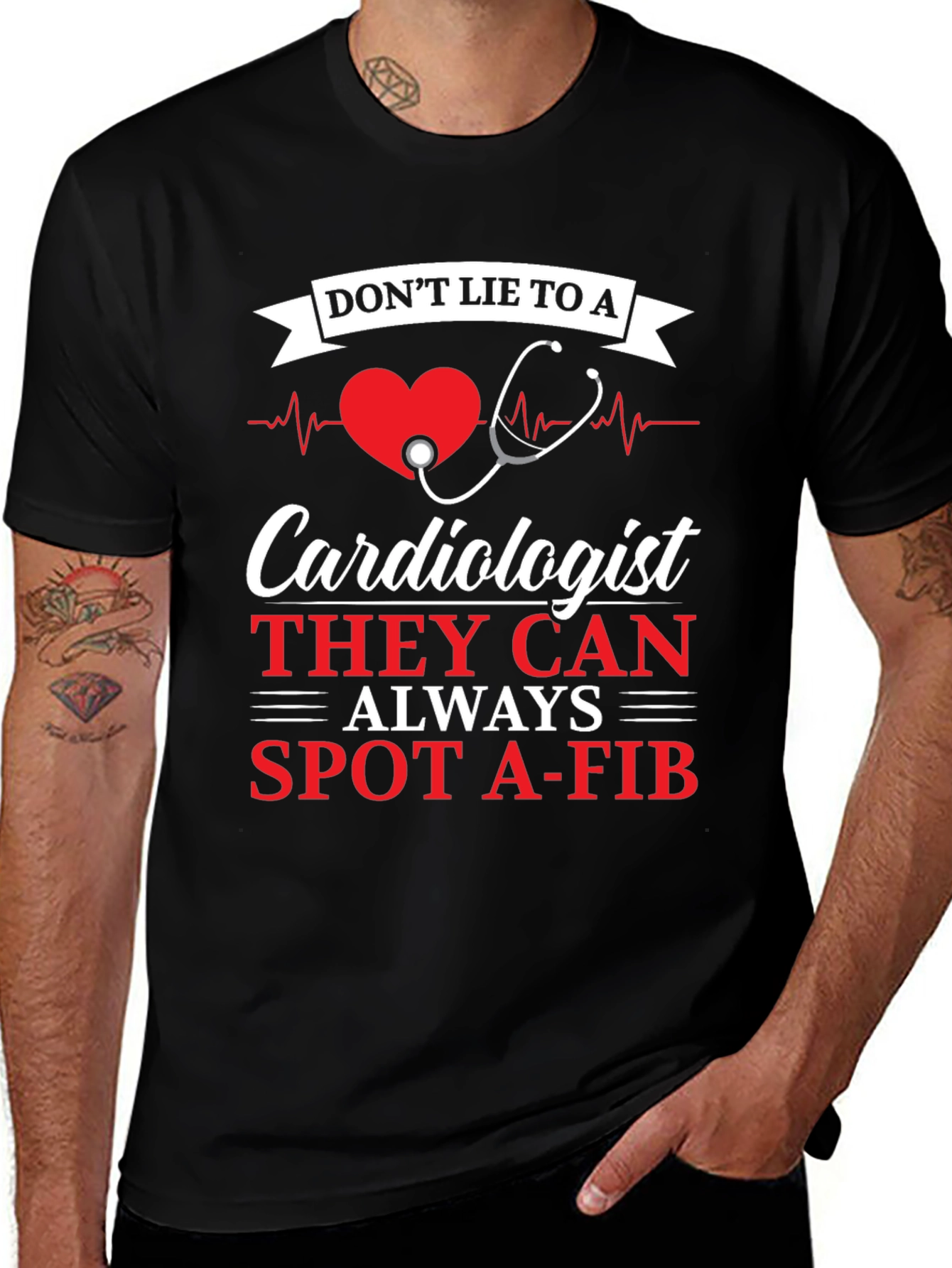 Cardiologist Spot A-Fib Graphic Tee