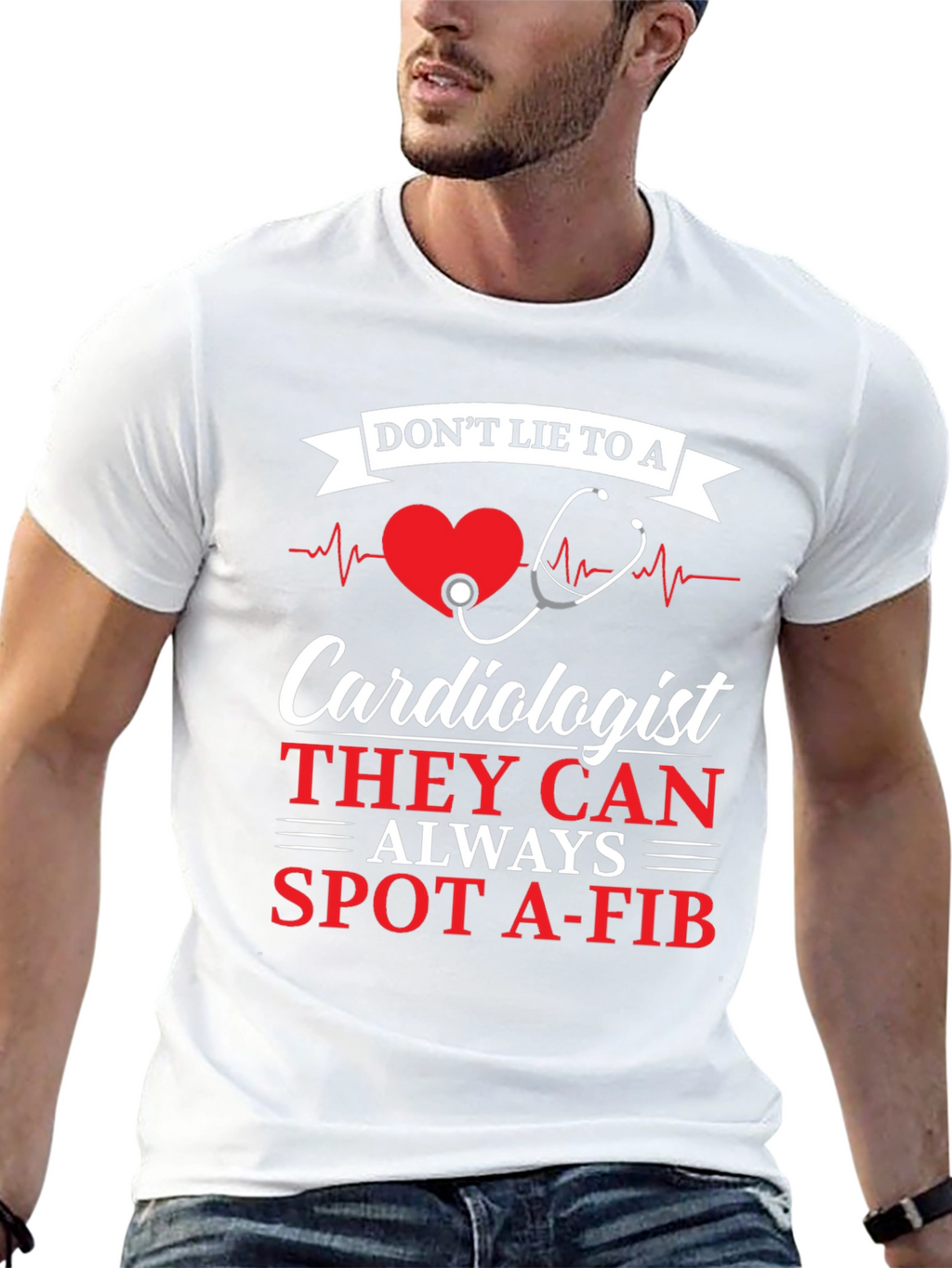 Cardiologist Spot A-Fib Graphic Tee