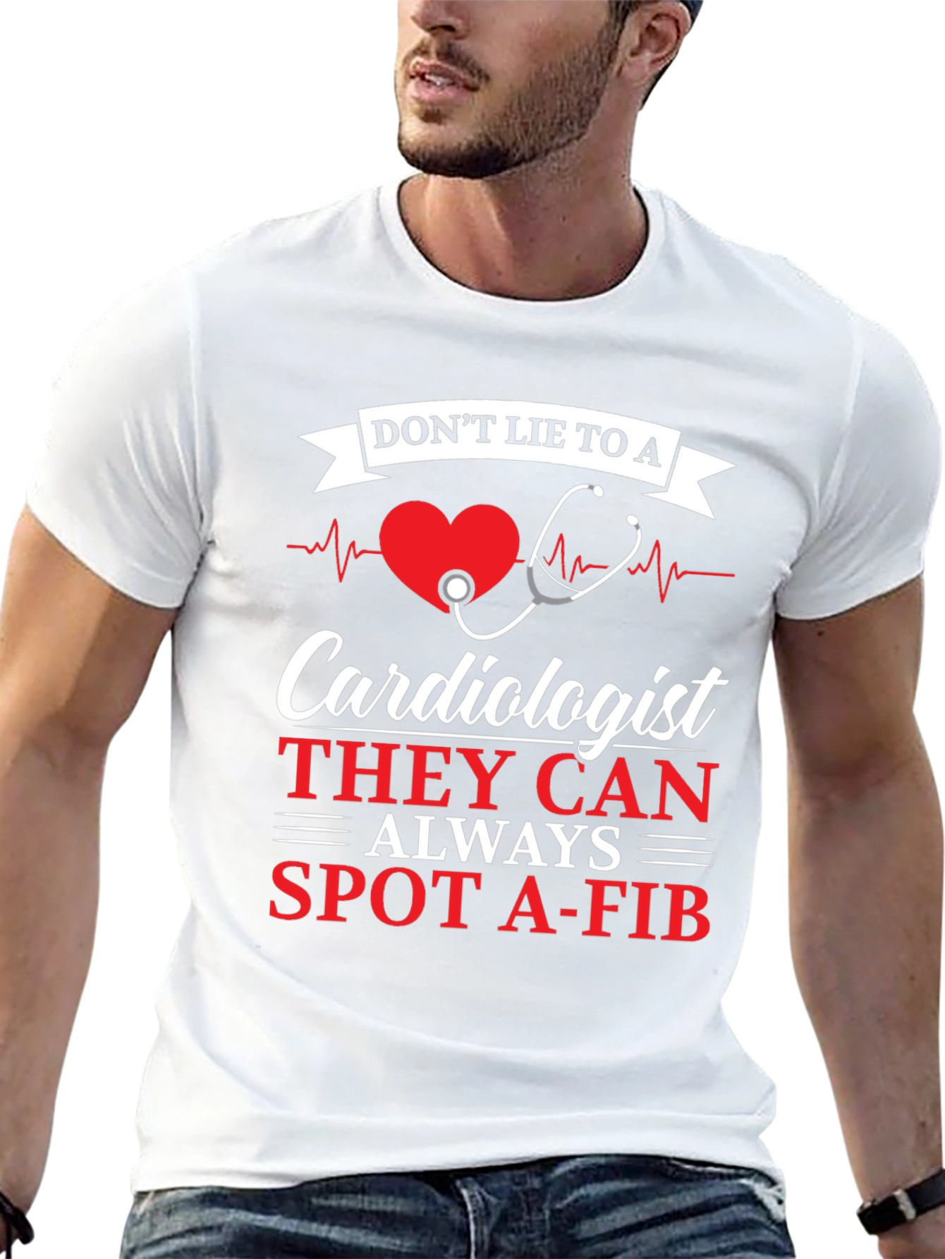 Cardiologist Spot A-Fib Graphic Tee