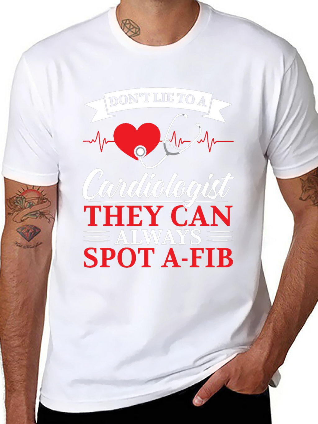 Cardiologist Spot A-Fib Graphic Tee