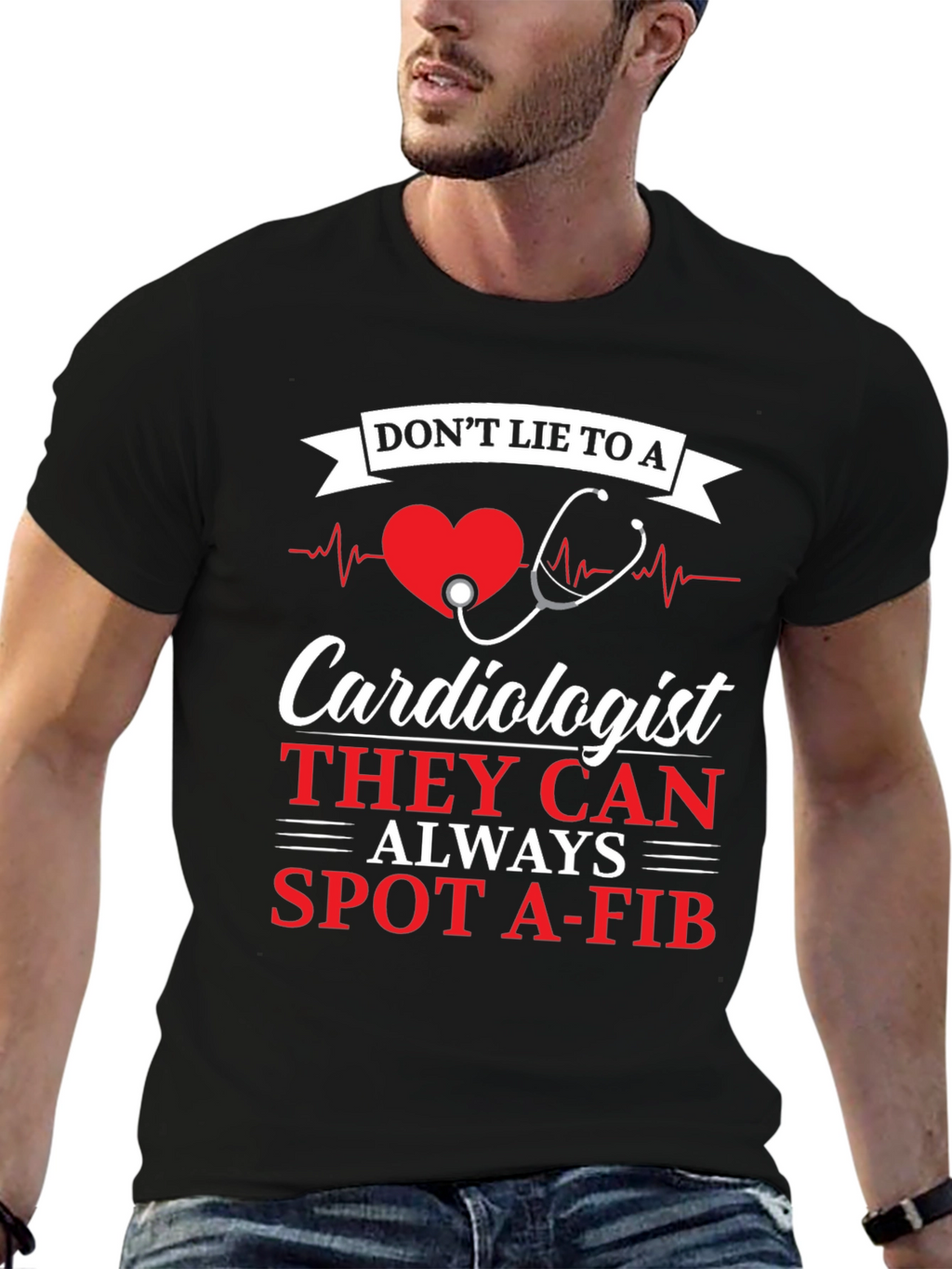 Cardiologist Spot A-Fib Graphic Tee