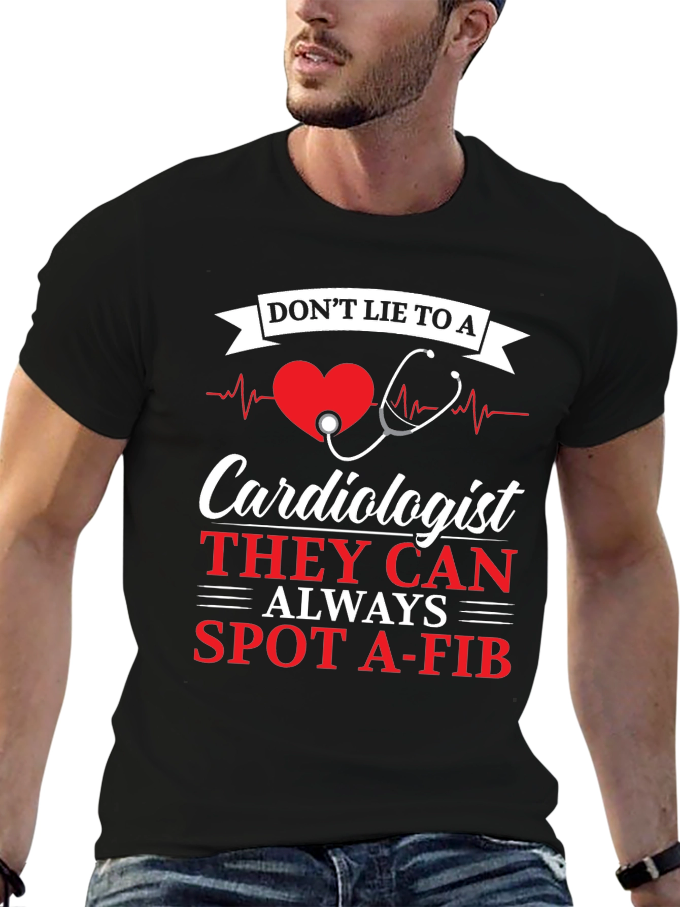 Cardiologist Spot A-Fib Graphic Tee