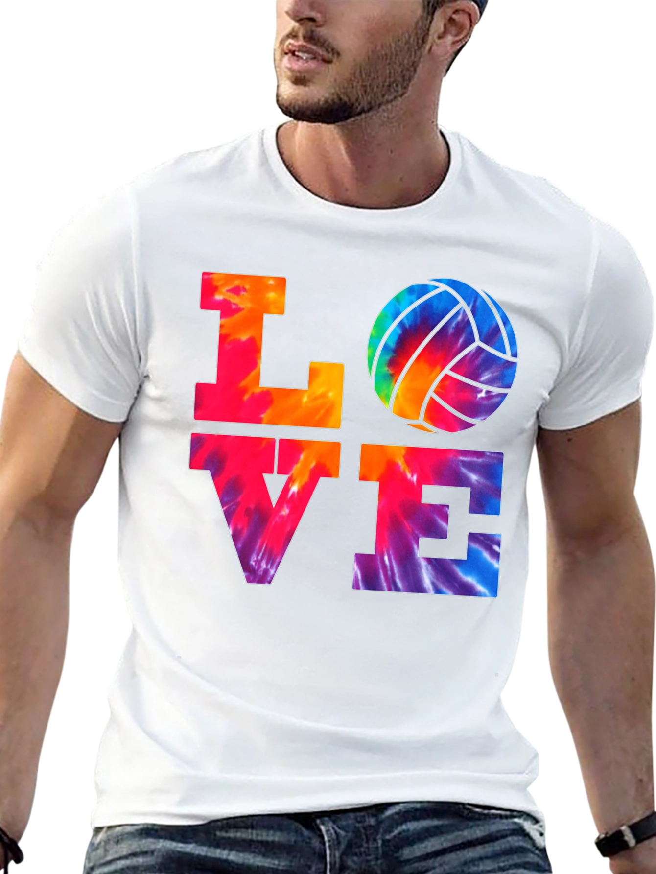 Love Volleyball Tie-Dye T-Shirt