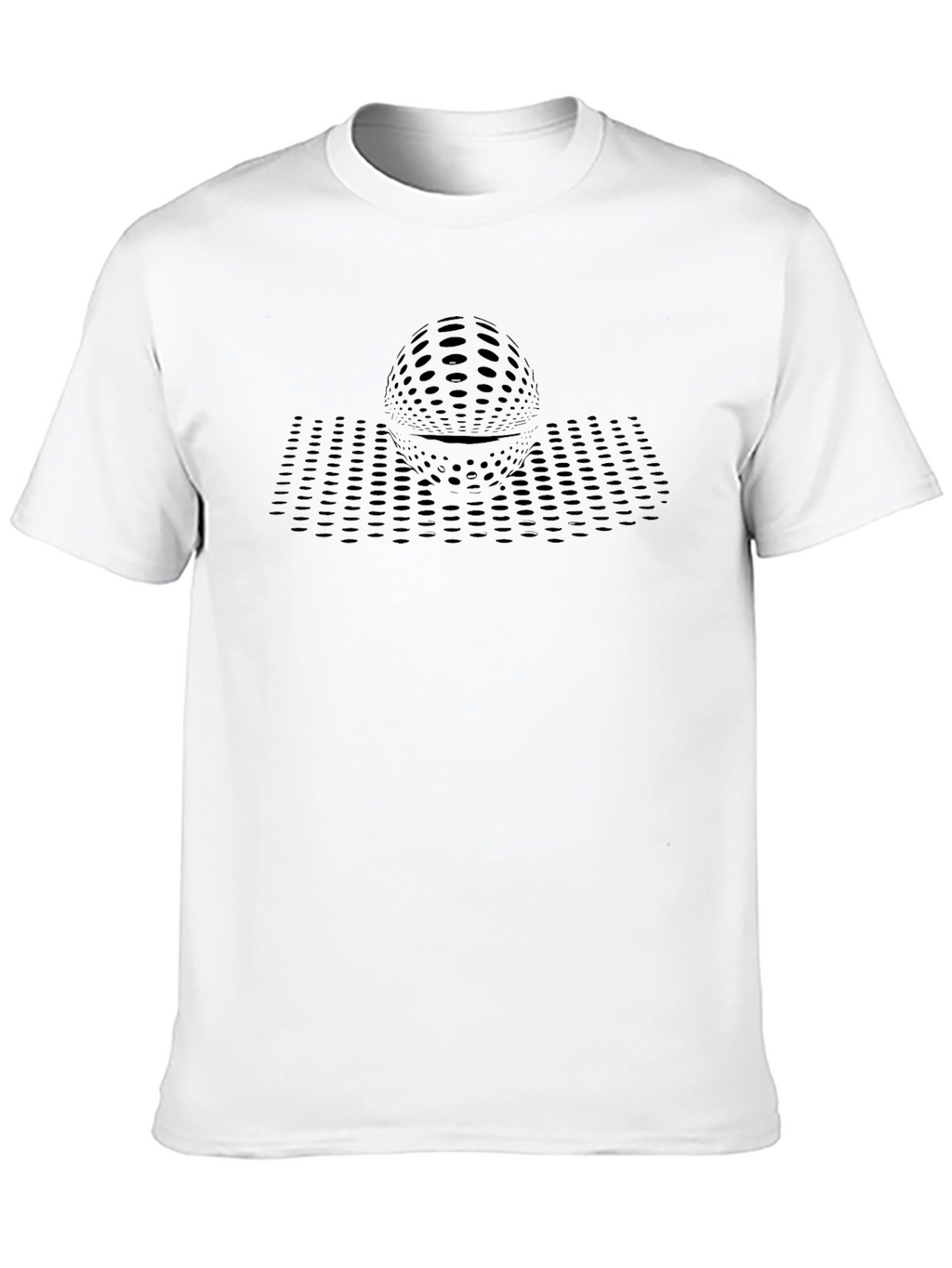 Abstract Sphere Graphic Black T-Shirt