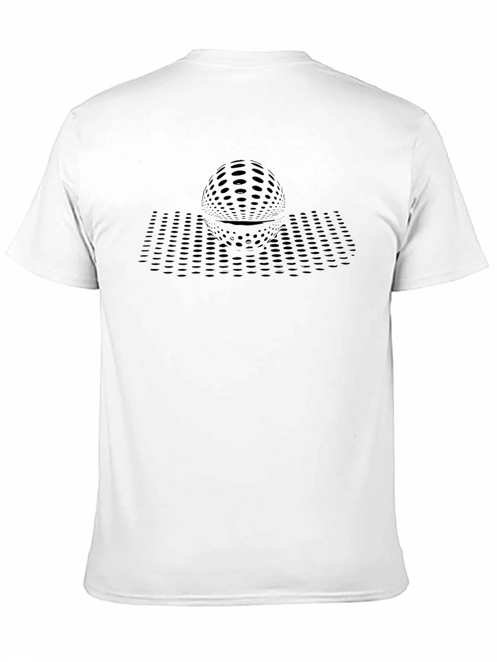 Abstract Sphere Graphic Black T-Shirt