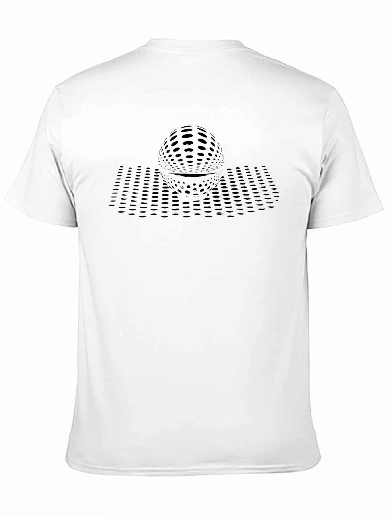 Abstract Sphere Graphic Black T-Shirt