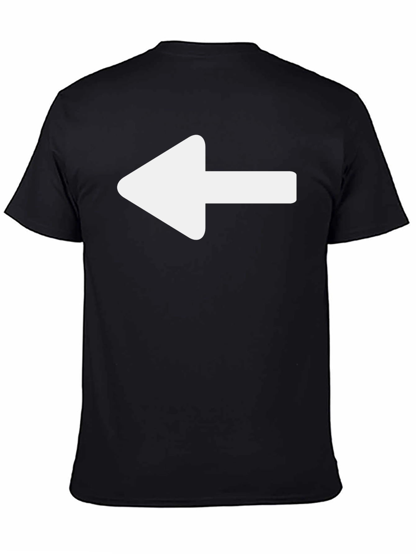 Left Arrow Graphic T-Shirt - Casual Black Tee