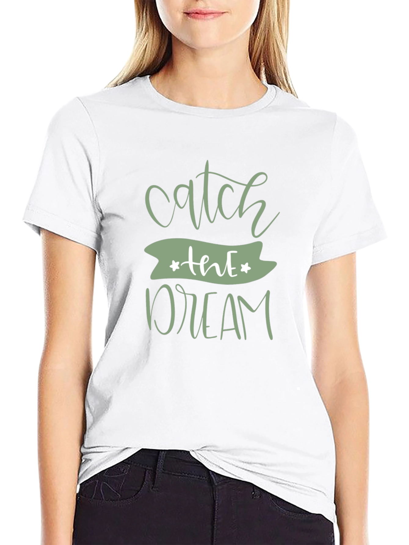 Catch the Dream Graphic Black T-Shirt