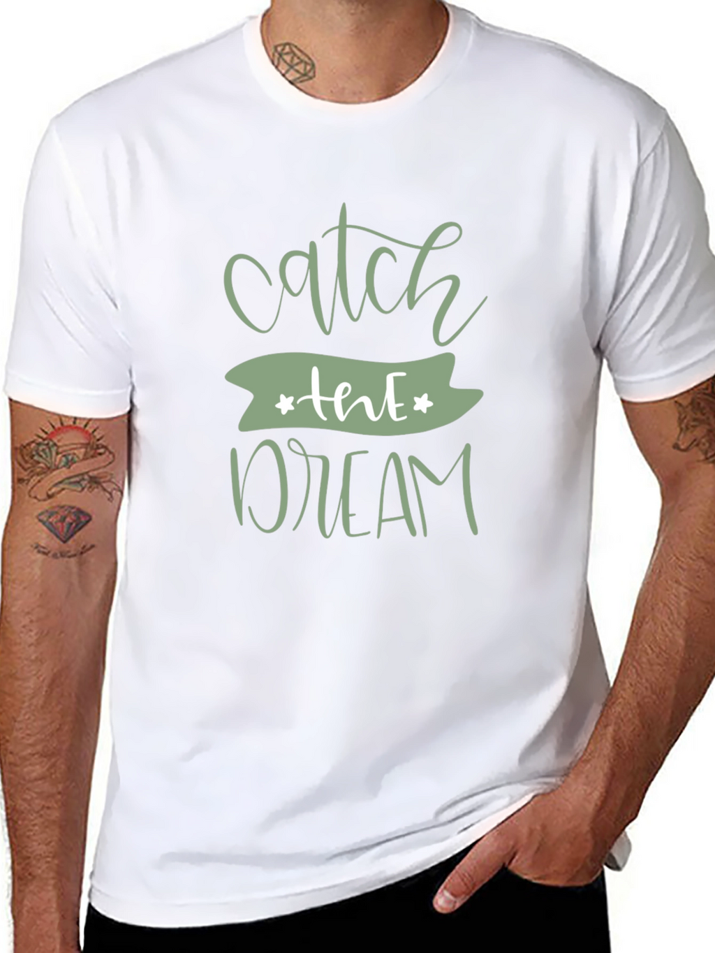 Catch the Dream Graphic Black T-Shirt
