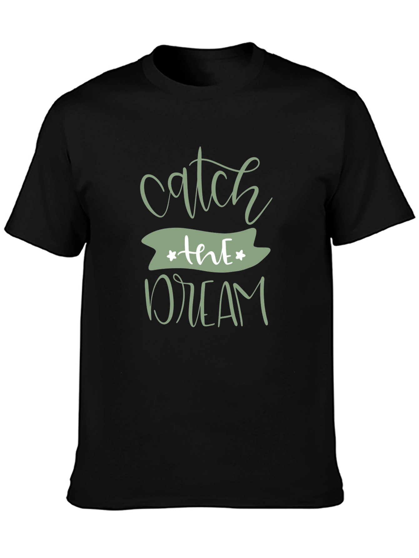 Catch the Dream Graphic Black T-Shirt