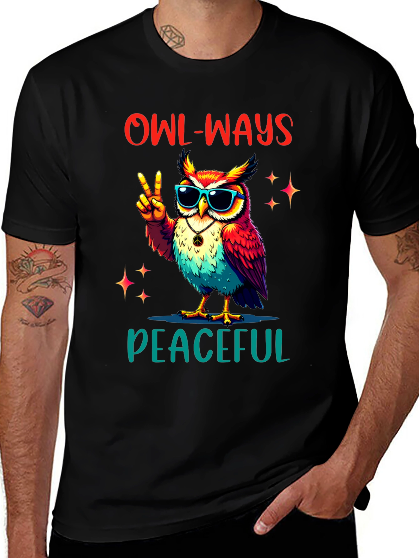 Owl-Ways Peaceful T-Shirt - Peace Love & Owls!