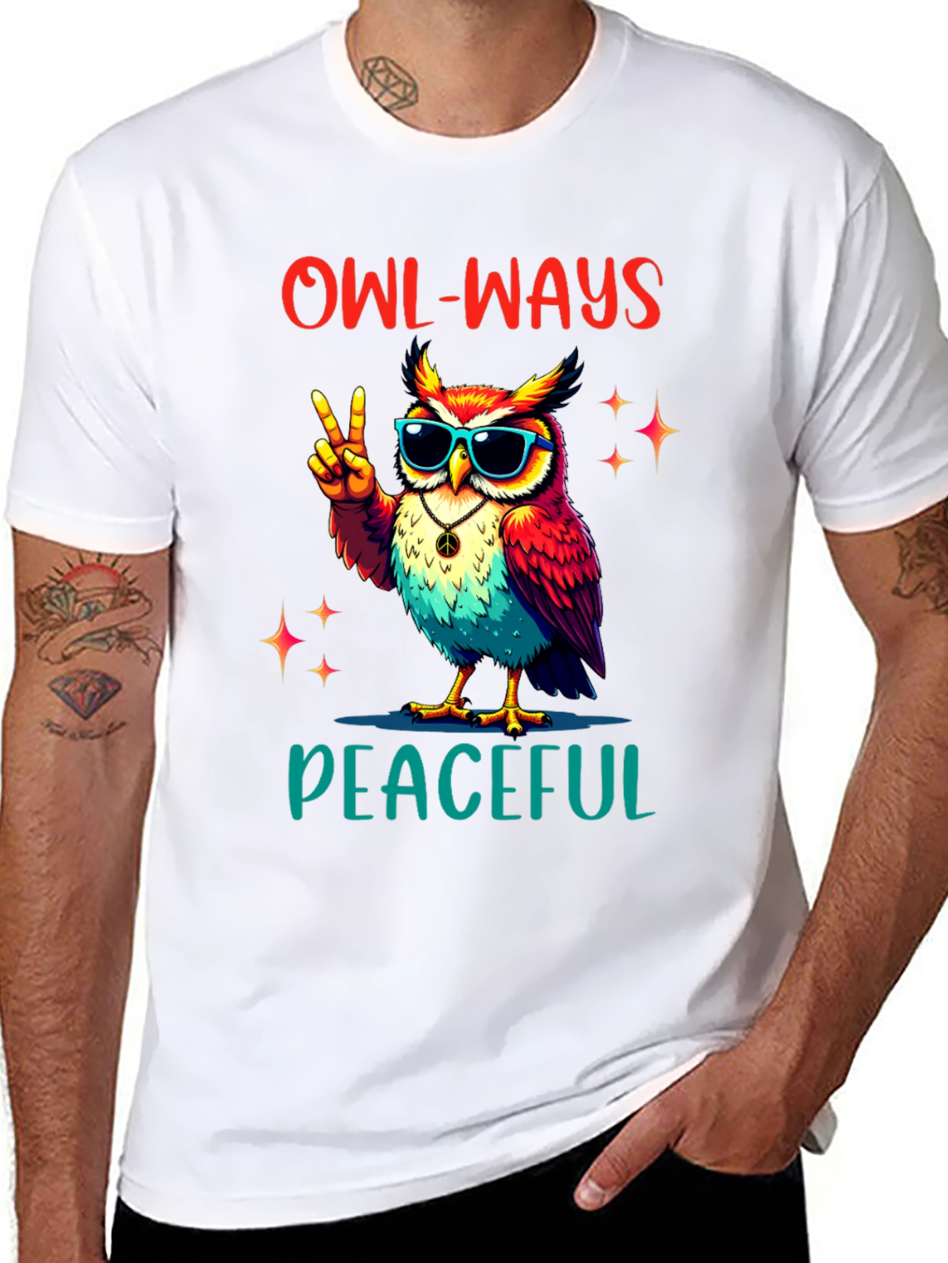 Owl-Ways Peaceful T-Shirt - Peace Love & Owls!