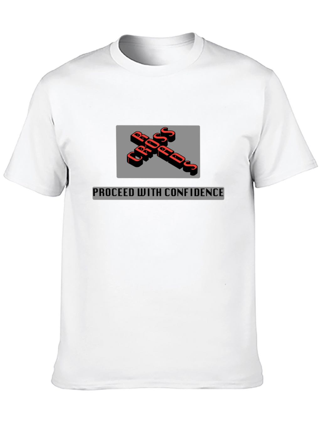 Crossroads T-Shirt - Proceed with Confidence - Black