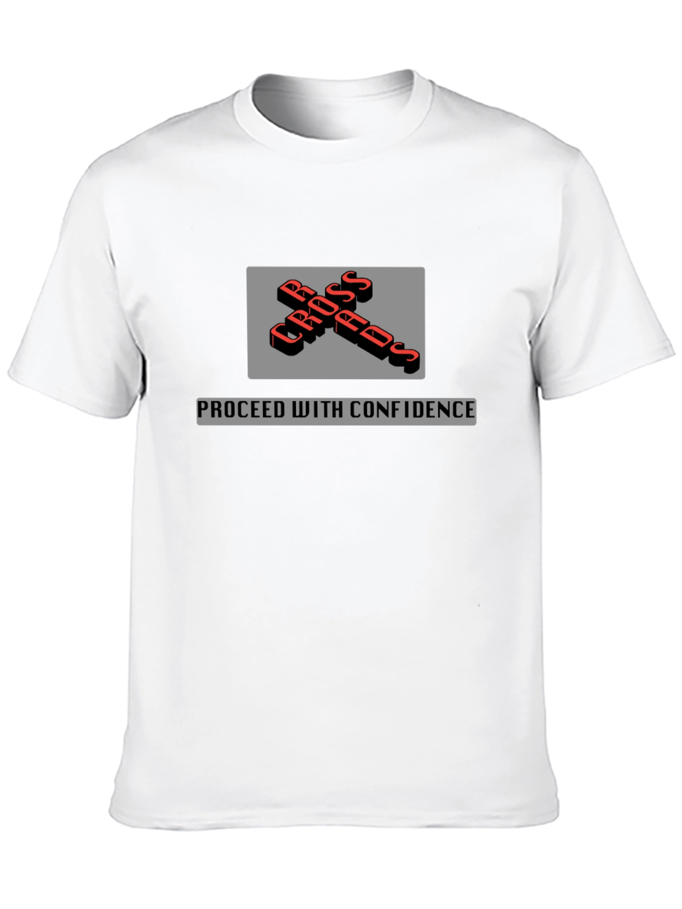Crossroads T-Shirt - Proceed with Confidence - Black