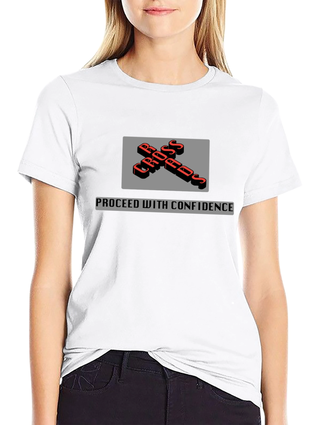 Crossroads T-Shirt - Proceed with Confidence - Black
