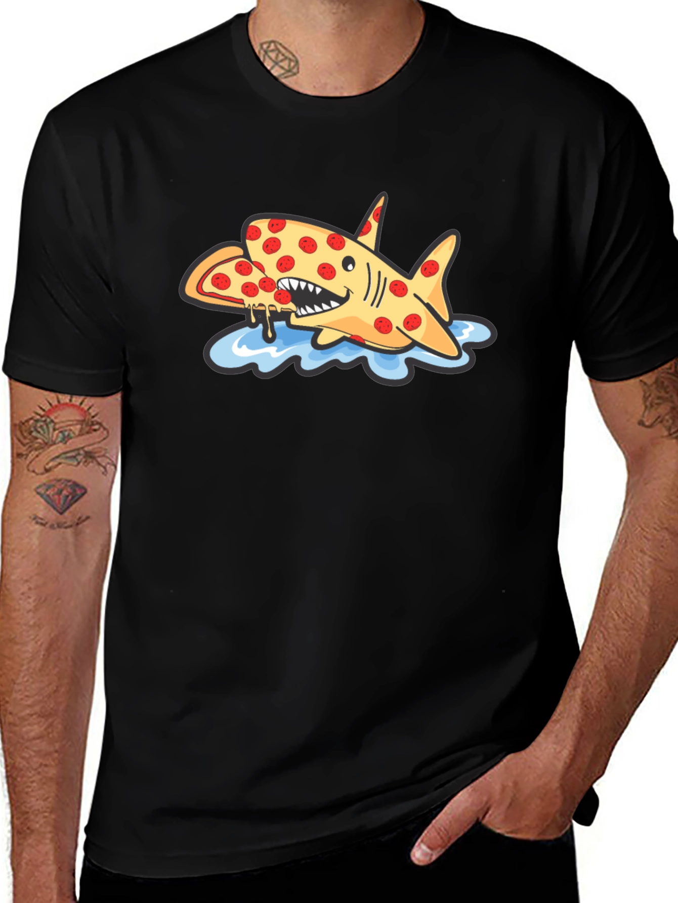 Pizza Shark Graphic Tee - Unique & Fun
