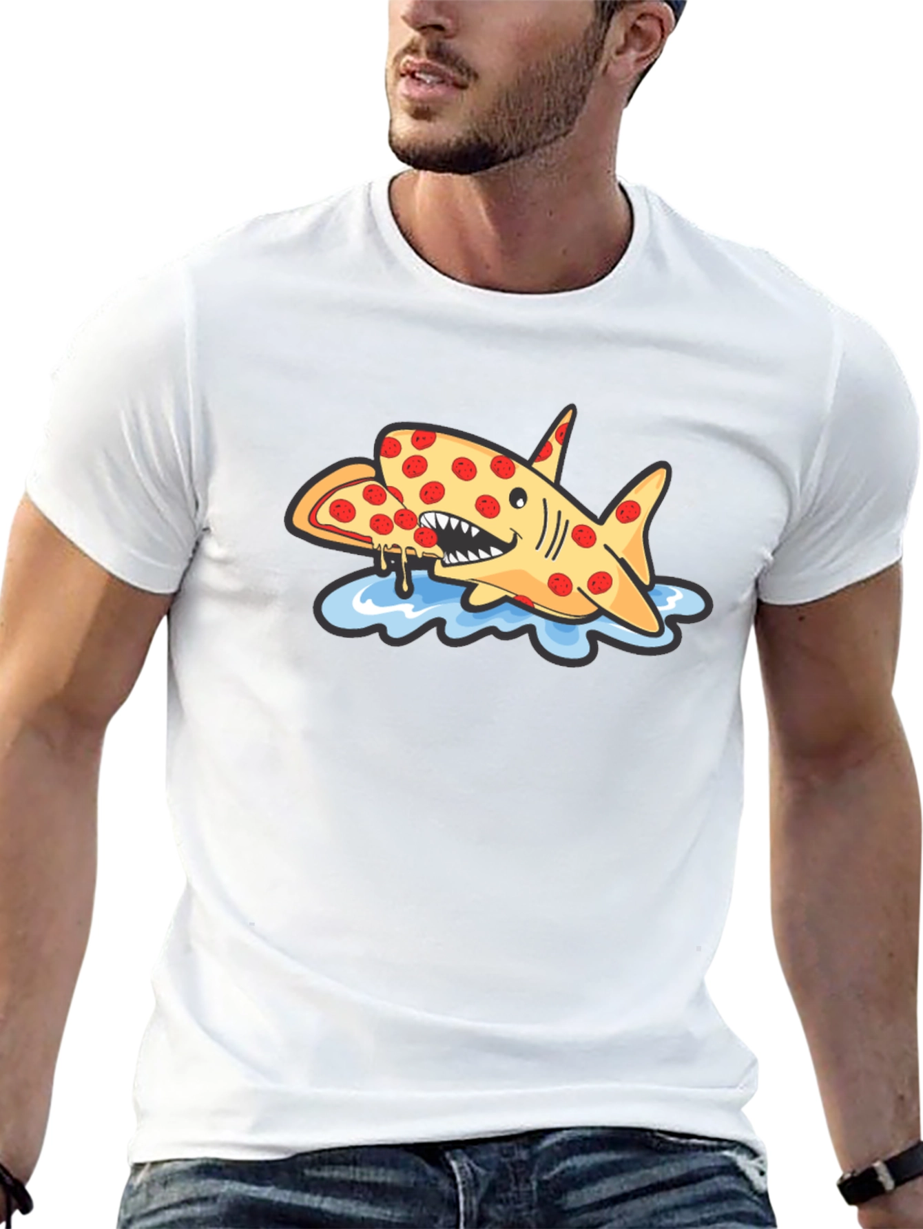 Pizza Shark Graphic Tee - Unique & Fun