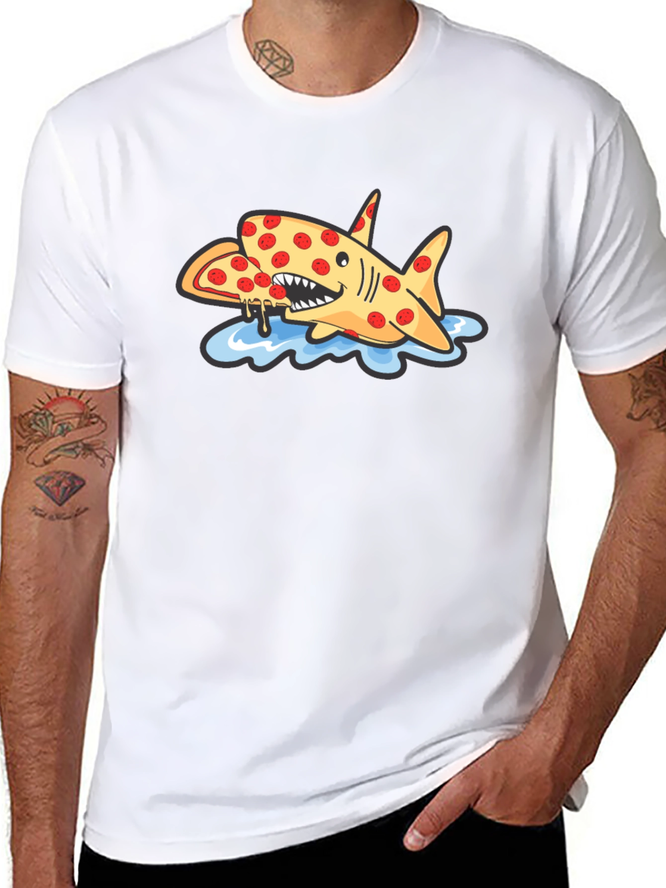 Pizza Shark Graphic Tee - Unique & Fun
